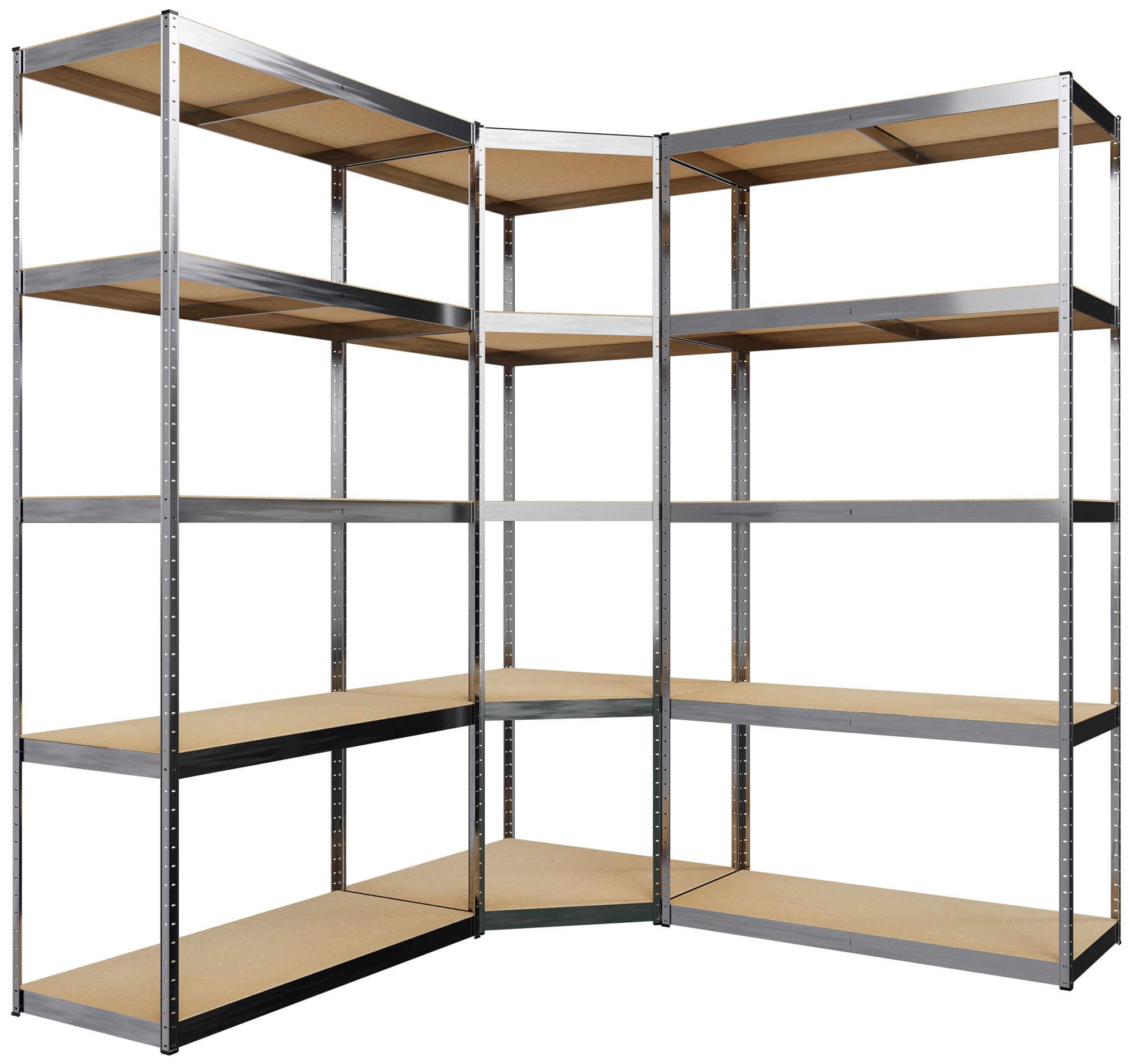 CLP 3er Regalsystem I 2x Regalsystem I 1x Eckregal I Schwerlastregale I Bis 2.625 KG - Bild 1