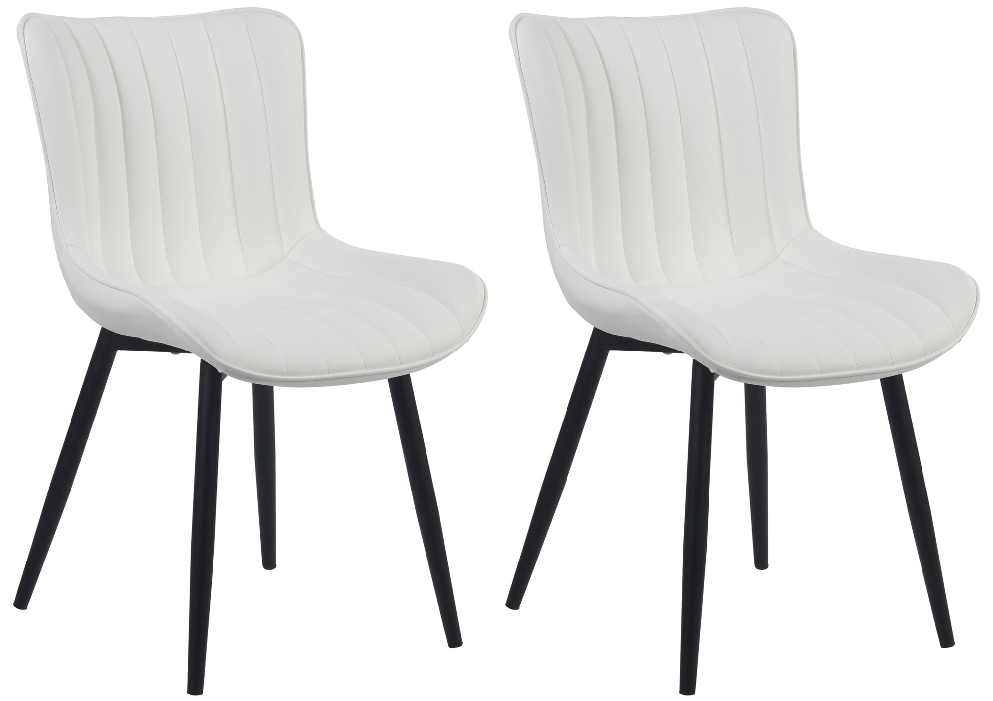 CLP 2er Set St&uuml;hle Largo I Samt- Oder Kunstlederbezug I Gepolsterter Esszimmerstuhl I Lehnstuhl mit 4-Fu&szlig; Metallgestell - Bild 1