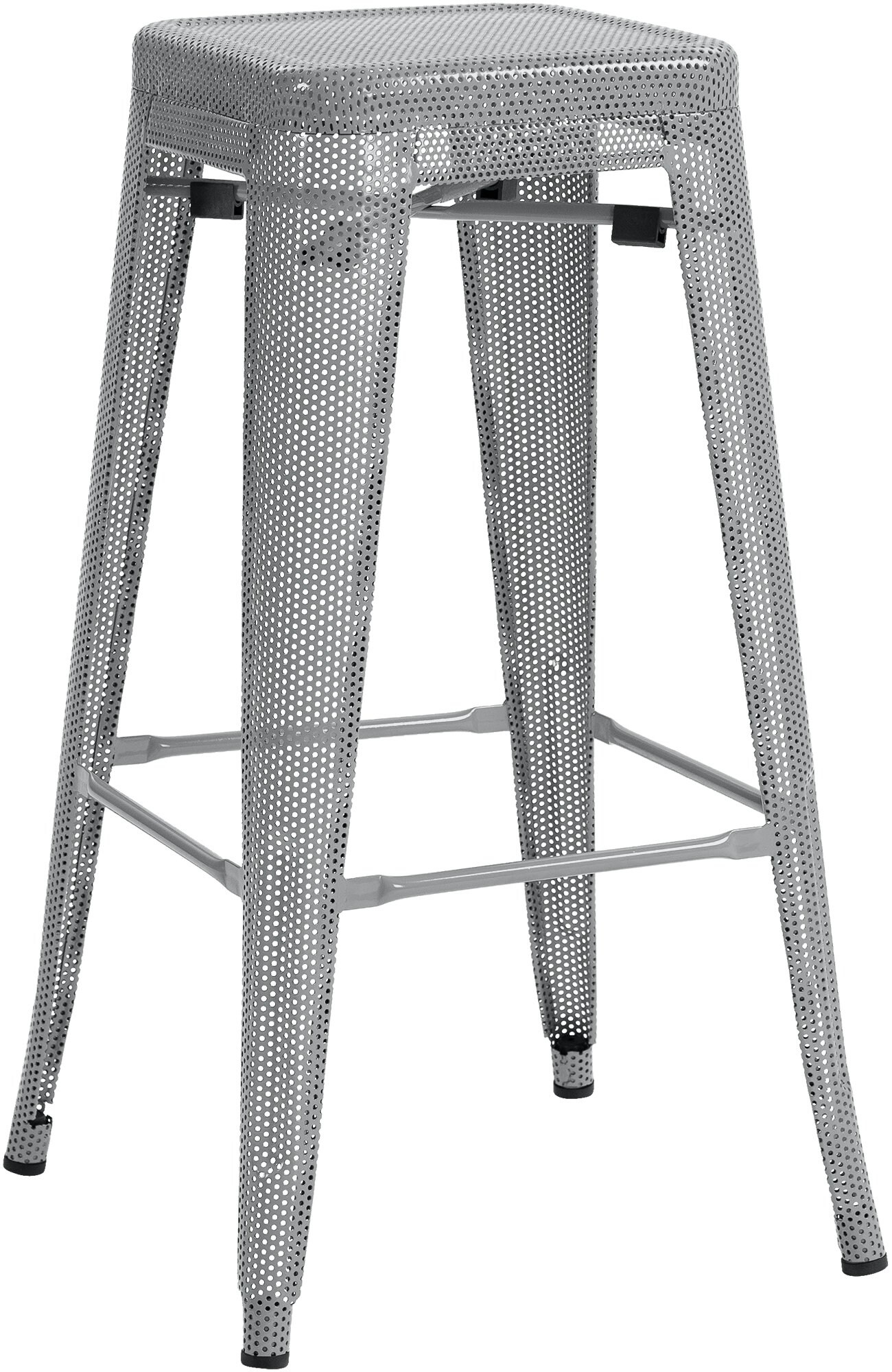 CLP Barhocker Fletcher I Tresenhocker, Stapelbar Mit Bodenschonern Und Fu&szlig;st&uuml;tze I Bistrohocker Mit 77 CM Sitzh&ouml;he Aus Metall - Bild 1