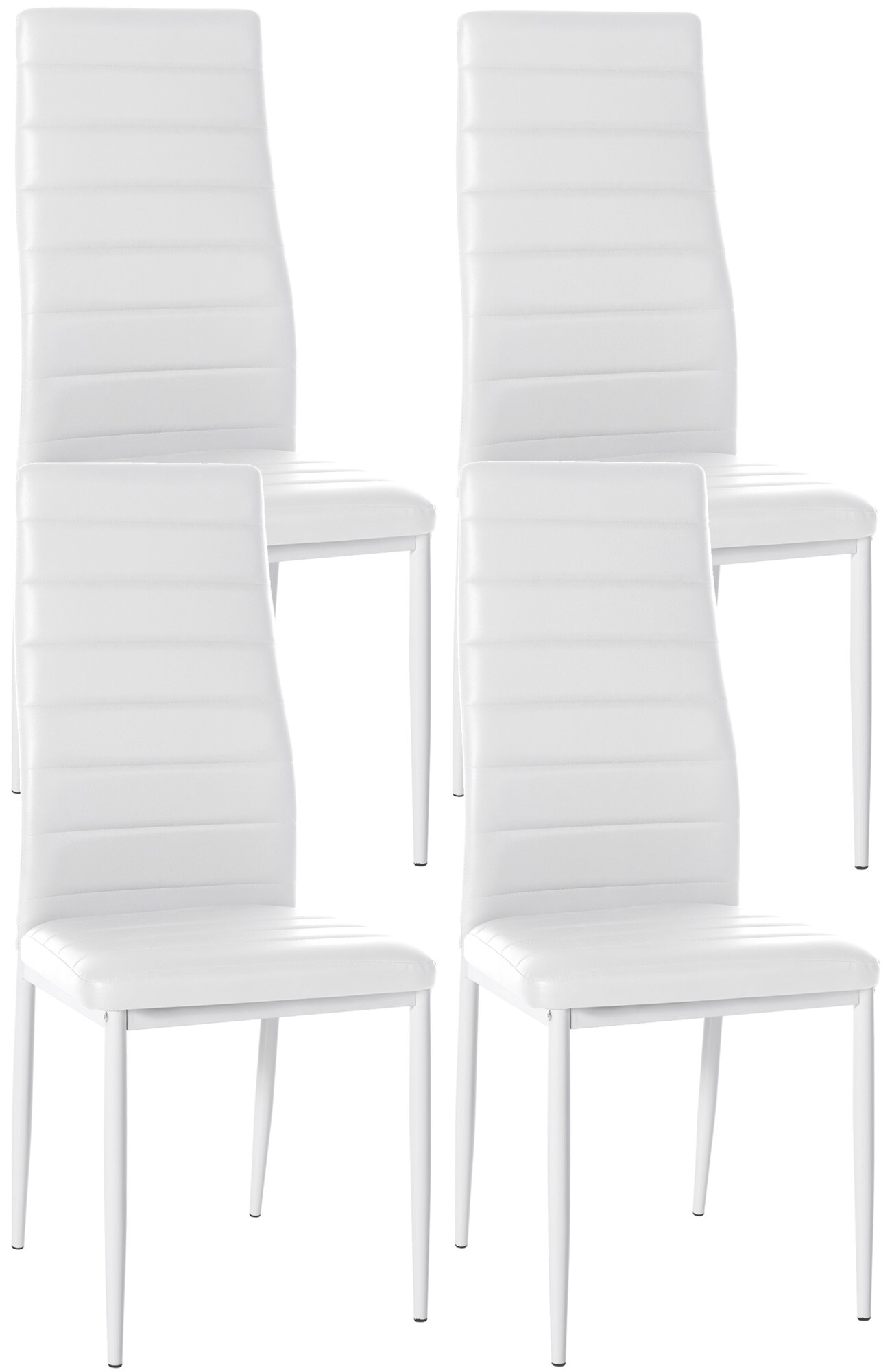 CLP 4er Set Esszimmerst&uuml;hle Mayfair I Samt- Oder Kunstlederbezug I Gepolsterter Lehnstuhl I Polsterstuhl Mit 4-Fu&szlig; Metallgestell - Bild 1