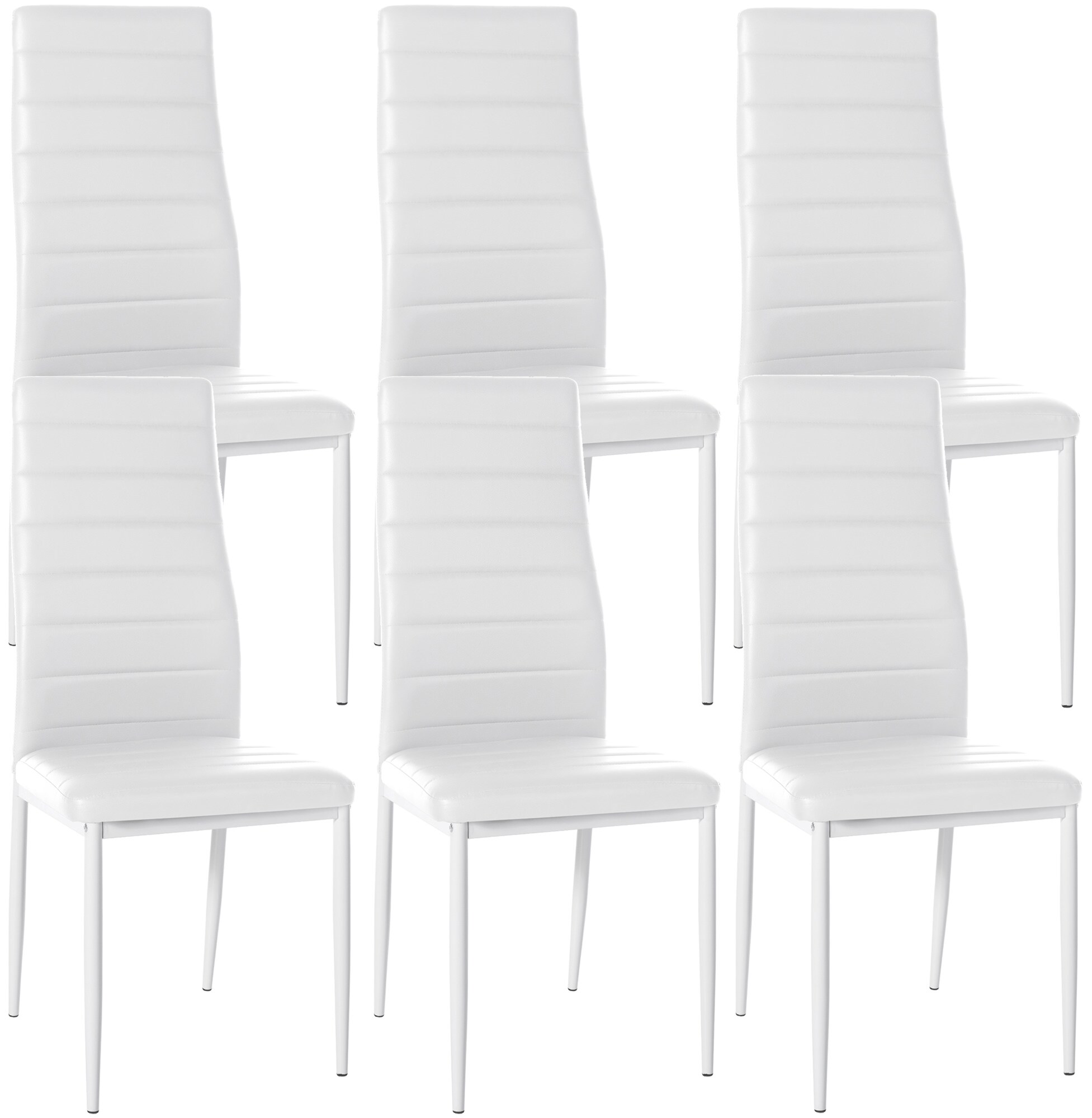 CLP 6er Set Esszimmerst&uuml;hle Mayfair I Samt- Oder Kunstlederbezug I Gepolsterter Lehnstuhl I Polsterstuhl Mit 4-Fu&szlig; Metallgestell - Bild 1