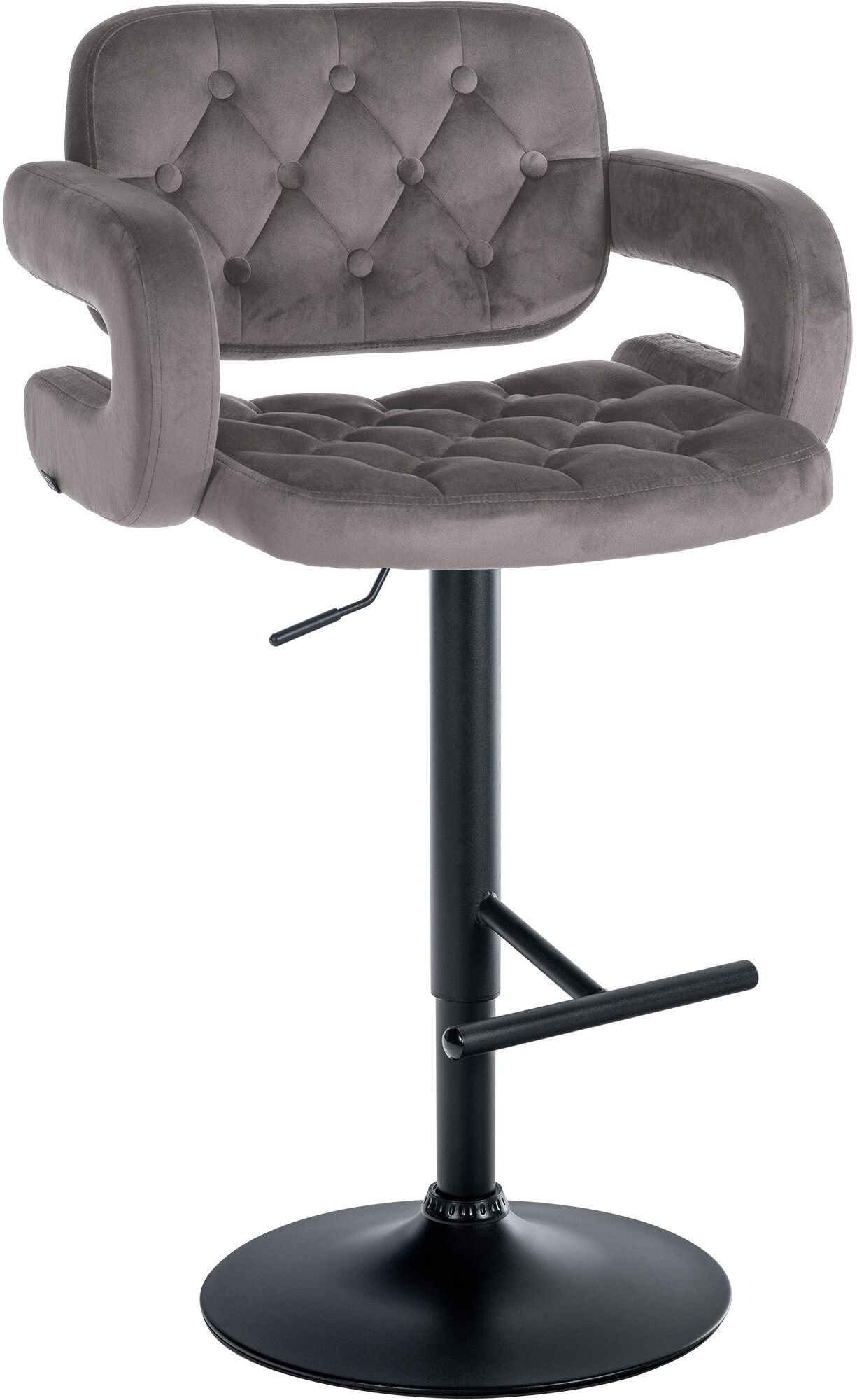 CLP Barhocker Dublin Mit Samt-Bezug I H&ouml;henverstellbar - Bild 1