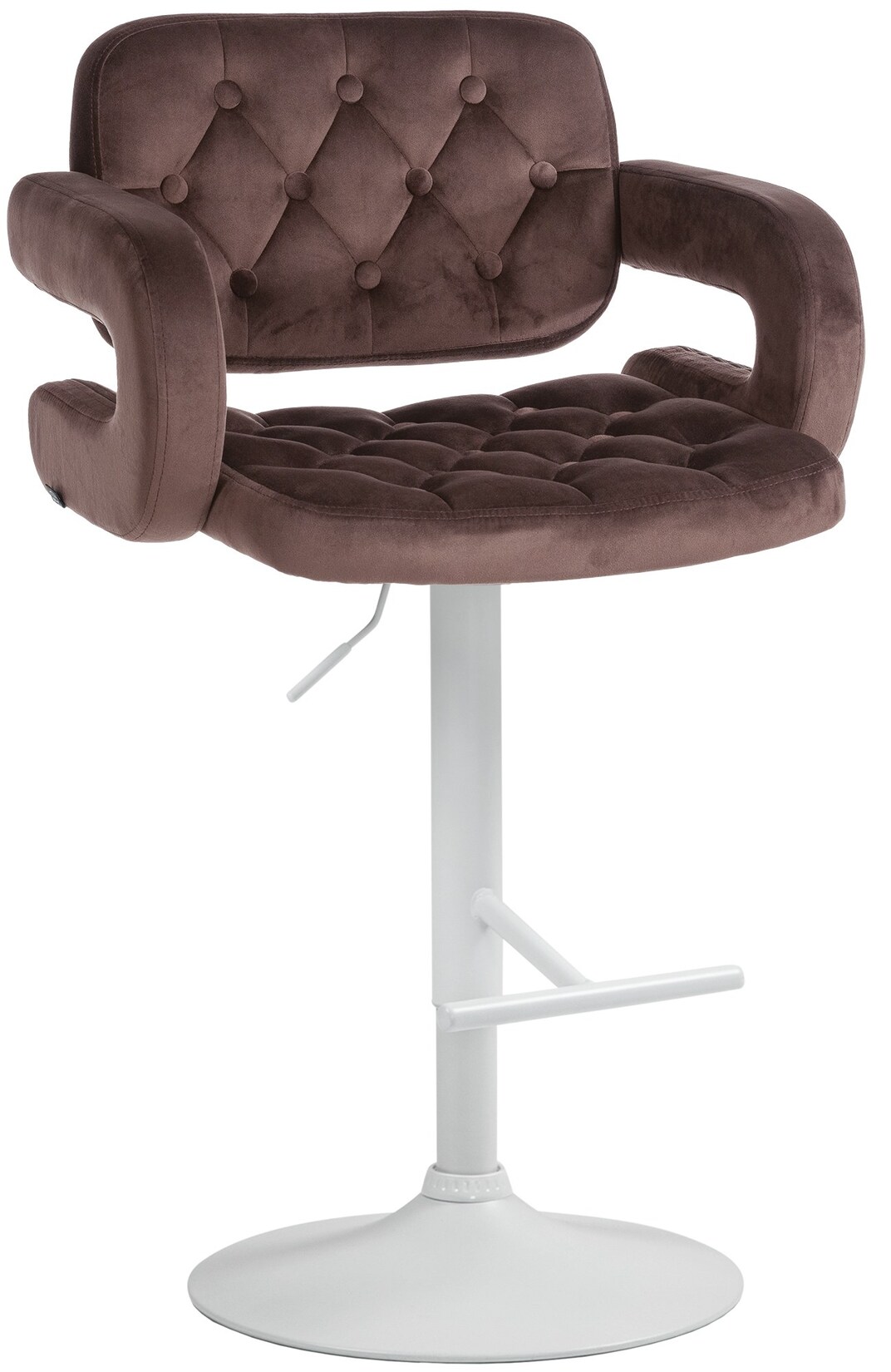 CLP Barhocker Dublin Mit Samt-Bezug I Höhenverstellbar | 04255716309077