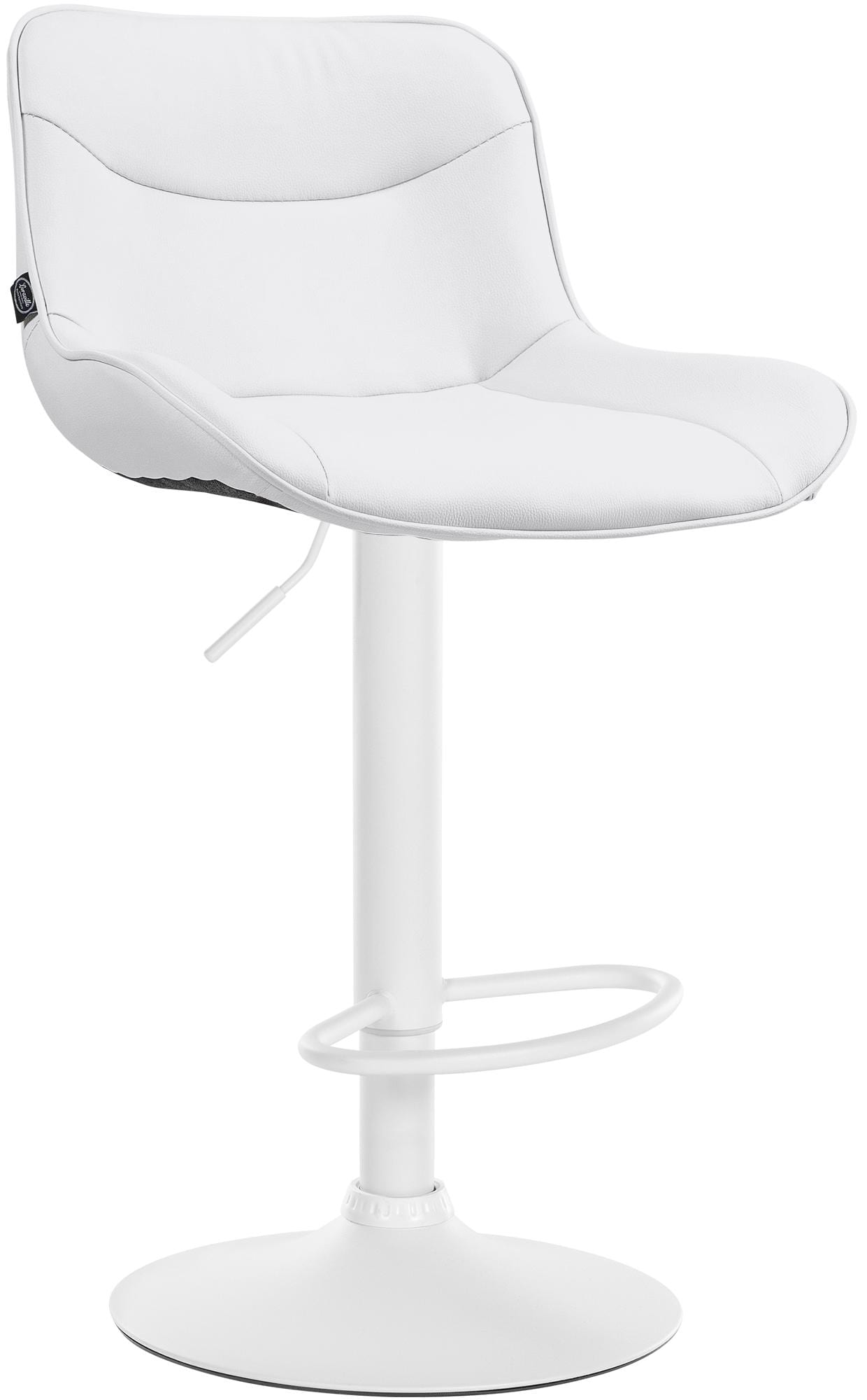 CLP Barhocker Vonore Kunstleder I H&ouml;henverstellbar Und 360 Grad Drehbar I Mit Fu&szlig;st&uuml;tze Und Metallgestell I Trompetenfu&szlig; Und Bodenschoner - Bild 1
