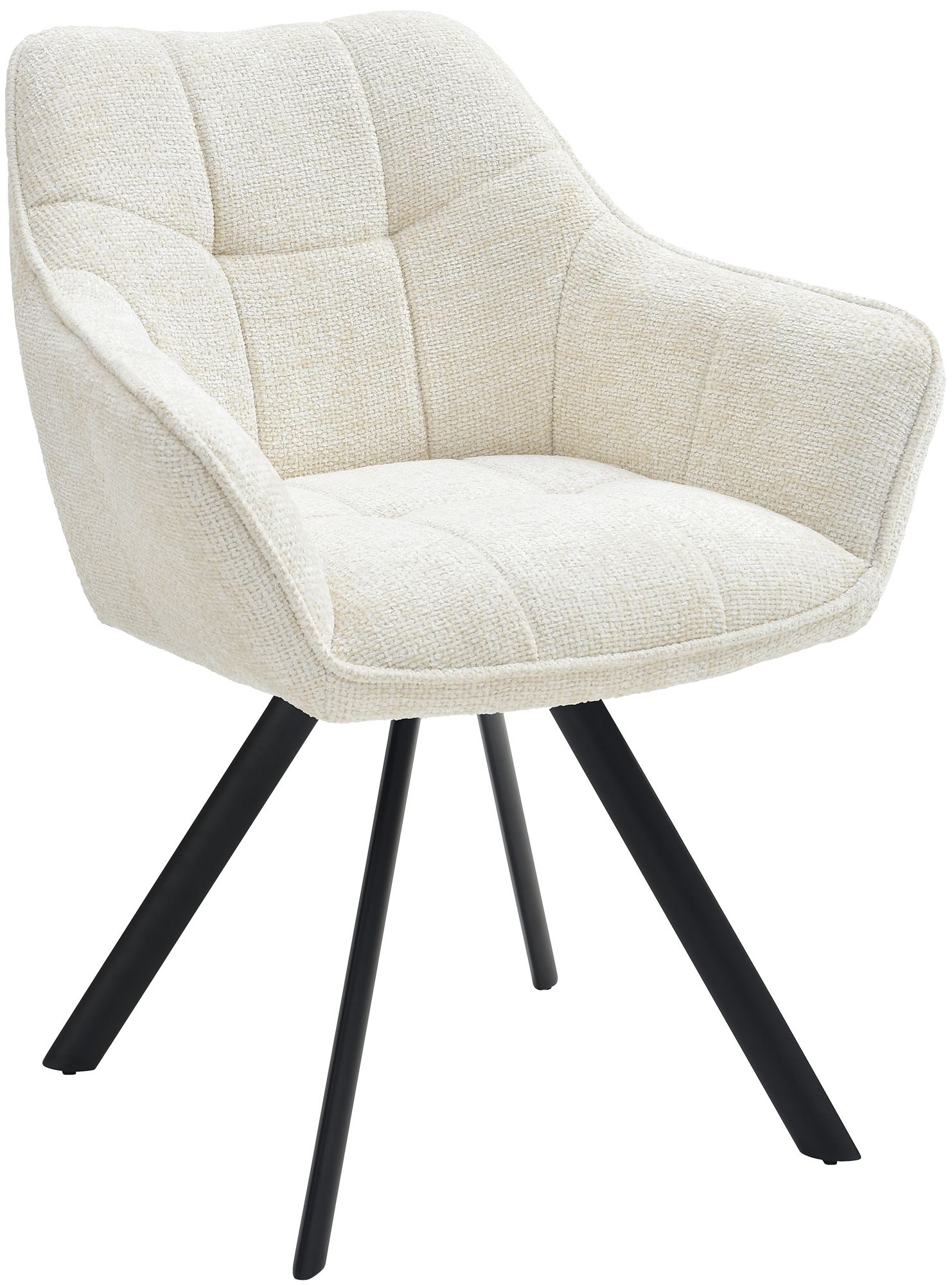 CLP Esszimmerstuhl Scott I Samtbezug oder Stoffbezug I K&uuml;chenstuhl mit Metallgestell und Bodenschonern I Wohnzimmer Polsterstuhl mit Armlehnen - Bild 1