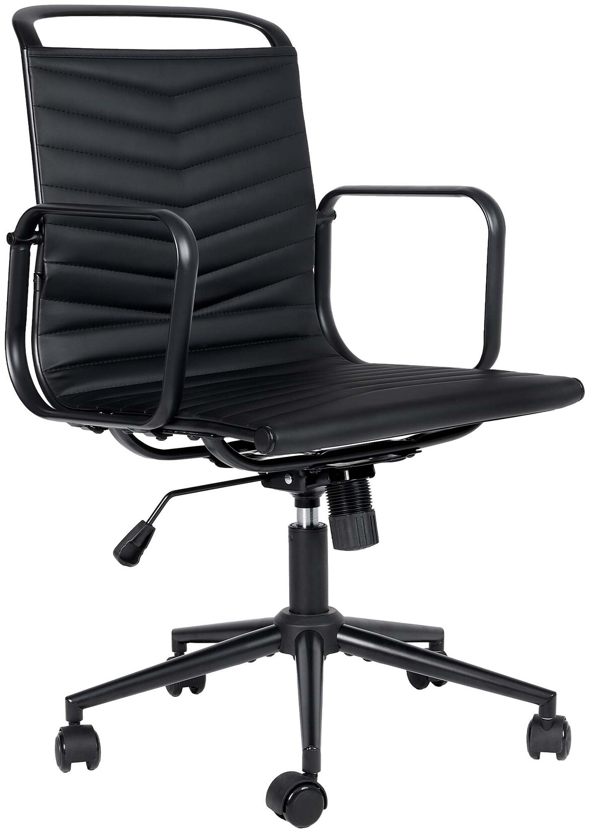 CLP Bürostuhl ergonomisch Kunstlederbezug Bakers, Schreibtischstuhl höhenverstellbar mit Kippmechanik und Rollen, bis 150 kg belastbar | 04255716312176