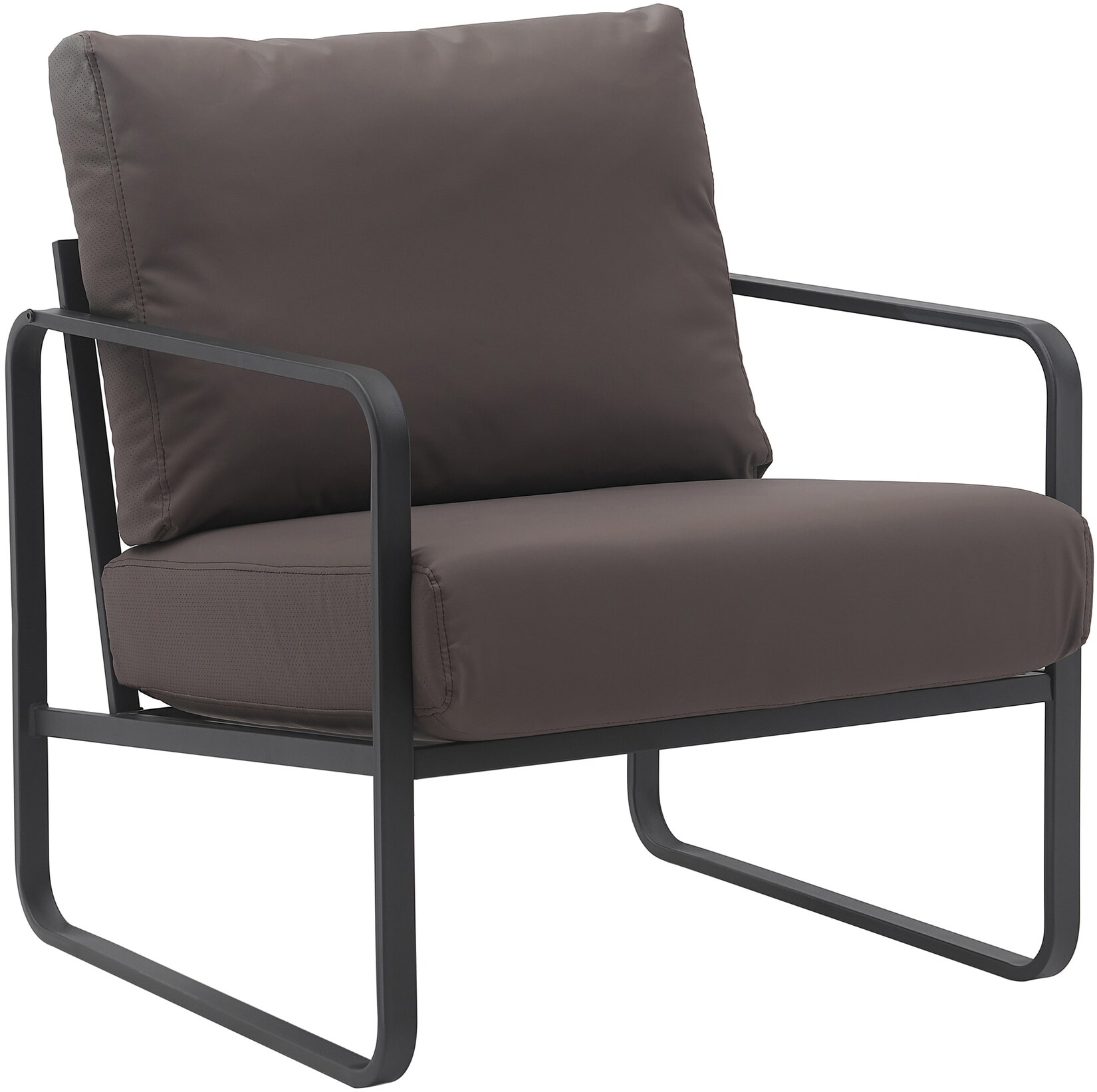 CLP Lounger Manea I Relaxsessel Kunstleder Oder Stoff Bezug I Mit Stabilem Metallgestell I Gepolsteter Clubsessel