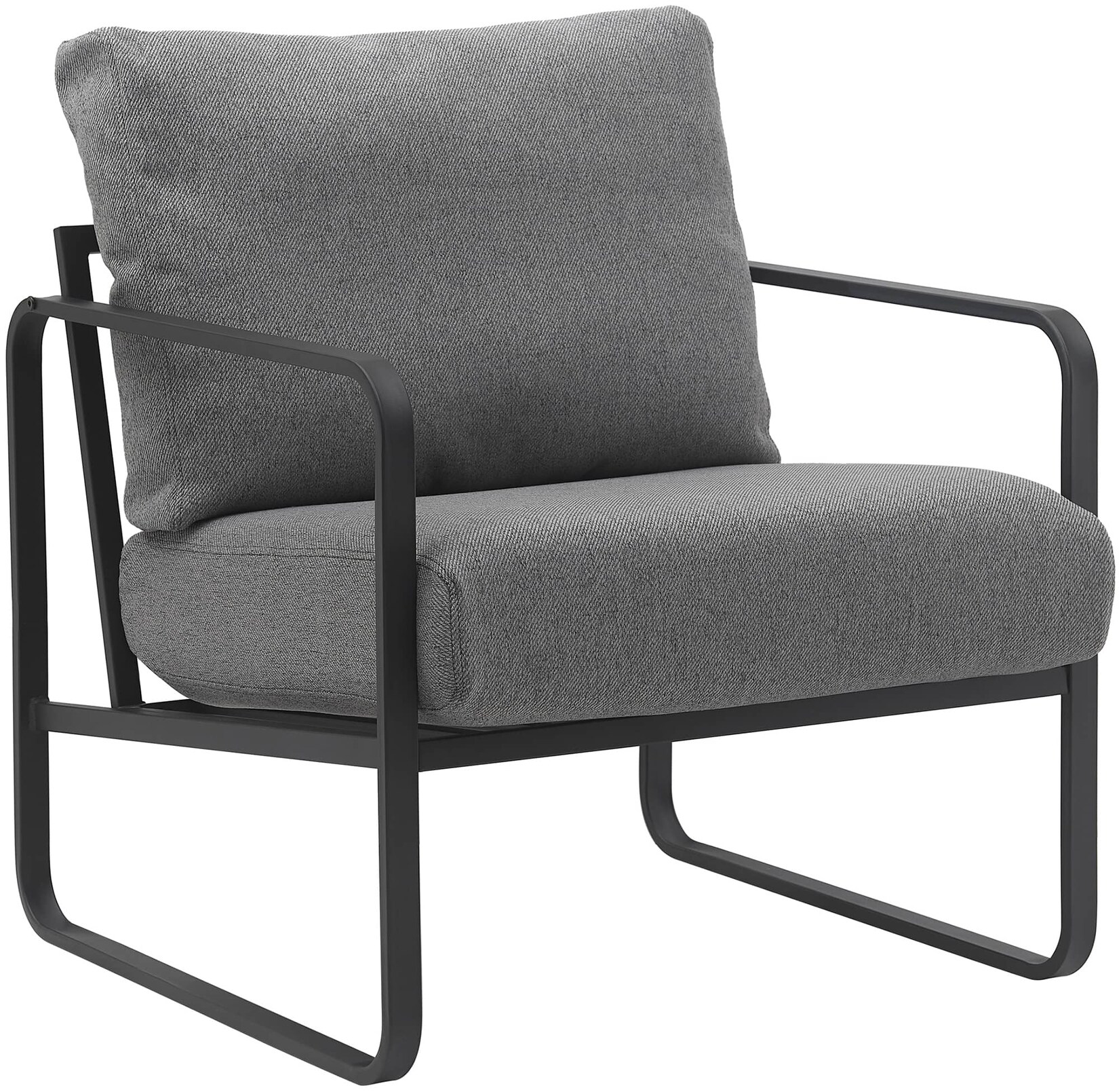 CLP Lounger Manea I Relaxsessel Kunstleder Oder Stoff Bezug I Mit Stabilem Metallgestell I Gepolsteter Clubsessel