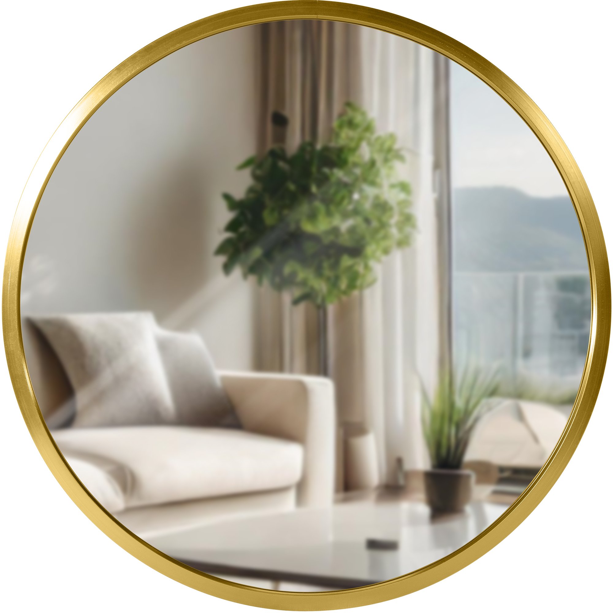 CLP Wandspiegel Elsie I Runder Spiegel in unterschiedlichen Gr&ouml;&szlig;en I Rahmentiefe 3 cm, ideal f&uuml;r Wohnzimmer, Schlafzimmer oder Bad - Bild 1