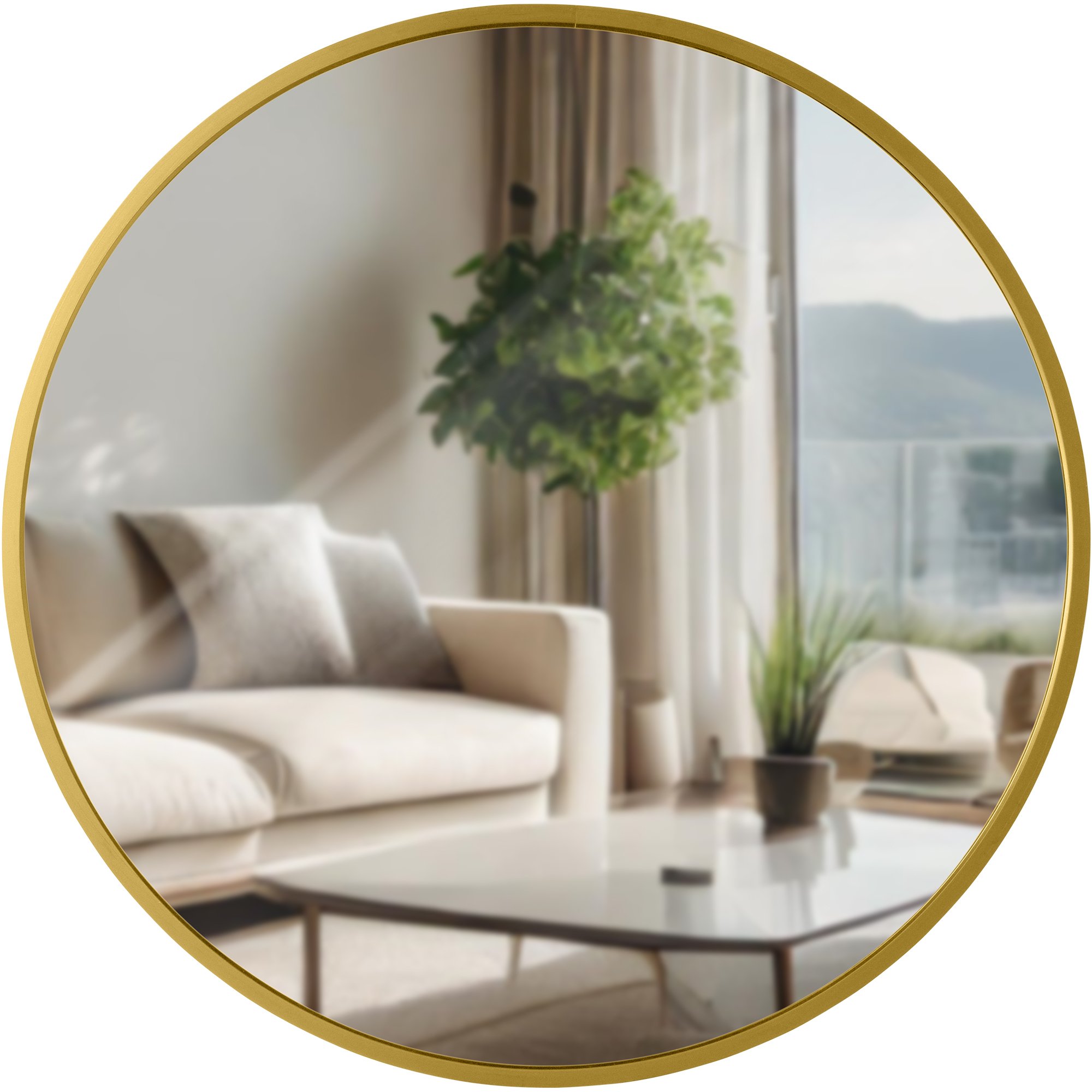 CLP Wandspiegel Elsie I Runder Spiegel in unterschiedlichen Gr&ouml;&szlig;en I Rahmentiefe 3 cm, ideal f&uuml;r Wohnzimmer, Schlafzimmer oder Bad - Bild 1