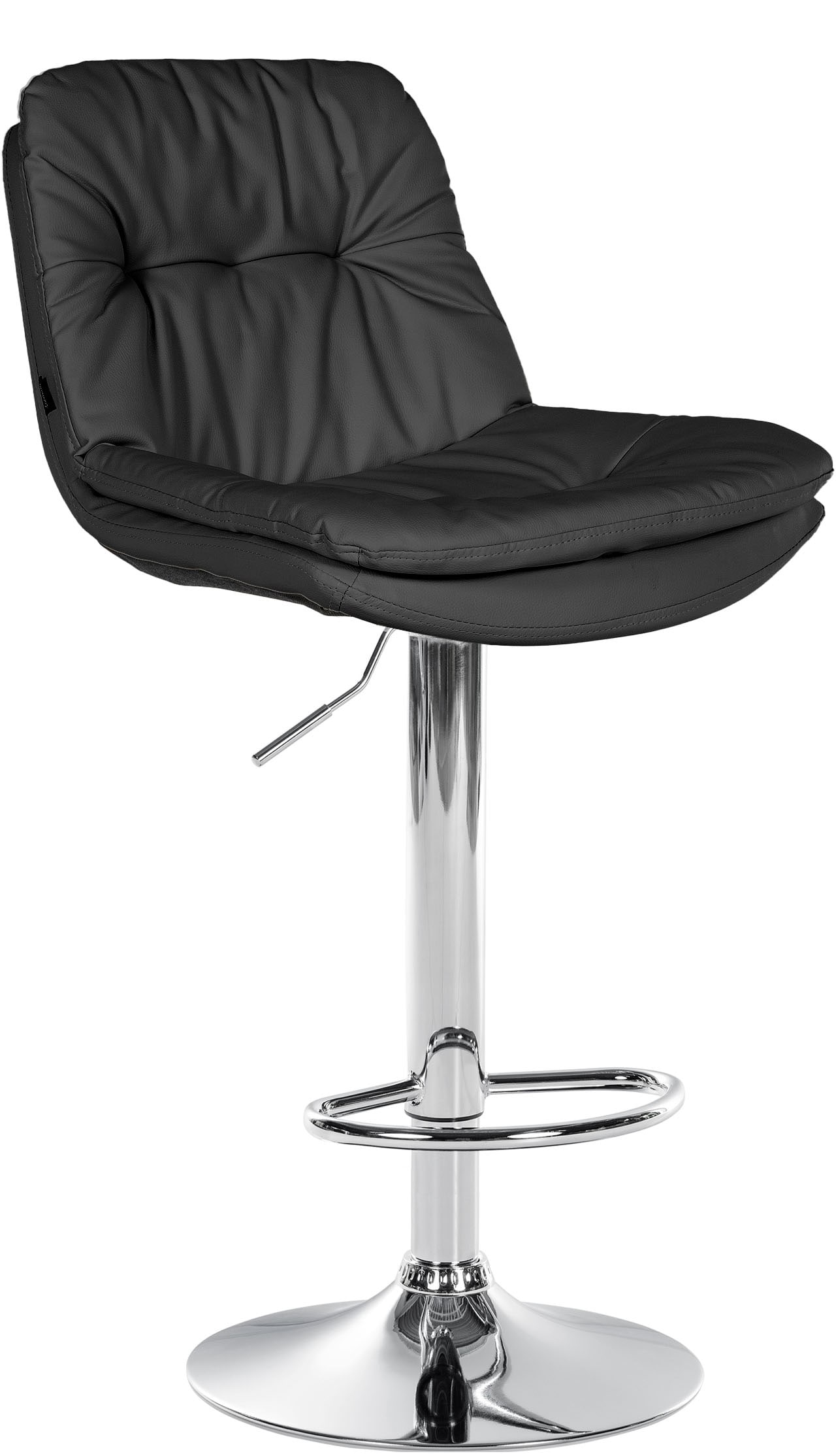 CLP Barhocker Laurel mit Kunstlederbezug I Barstuhl h&ouml;henverstellbar und drehbar I gepolsterter Tresenhocker mit Fu&szlig;st&uuml;tze und R&uuml;ckenlehne - Bild 1