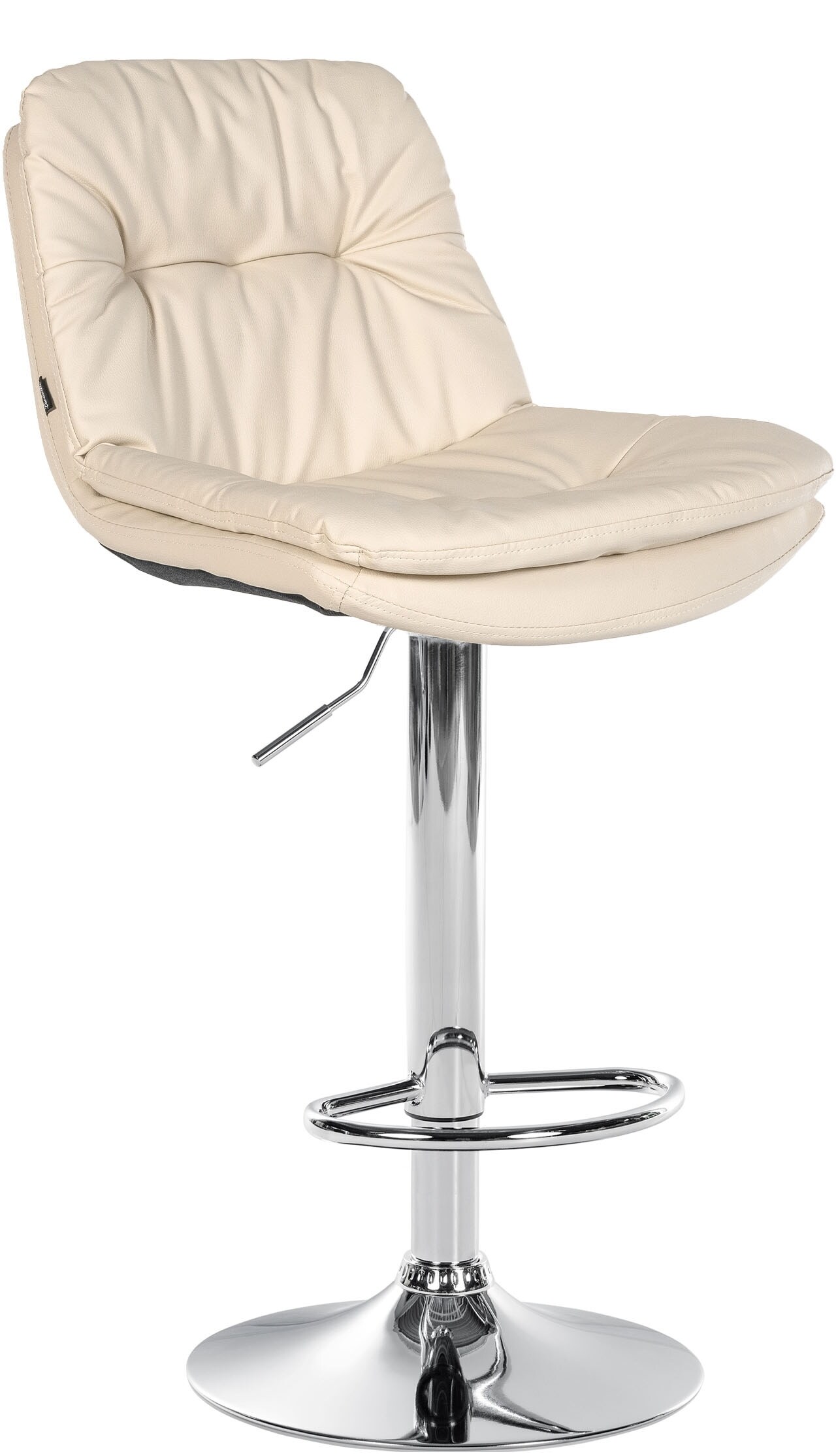 CLP Barhocker Laurel mit Kunstlederbezug I Barstuhl h&ouml;henverstellbar und drehbar I gepolsterter Tresenhocker mit Fu&szlig;st&uuml;tze und R&uuml;ckenlehne - Bild 1