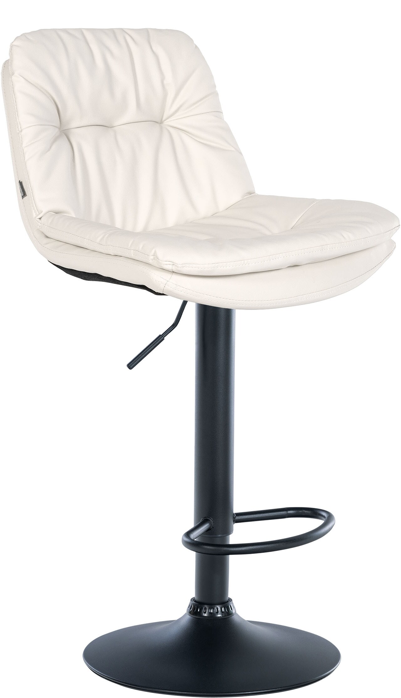 CLP Barhocker Laurel mit Kunstlederbezug I Barstuhl h&ouml;henverstellbar und drehbar I gepolsterter Tresenhocker mit Fu&szlig;st&uuml;tze und R&uuml;ckenlehne - Bild 1