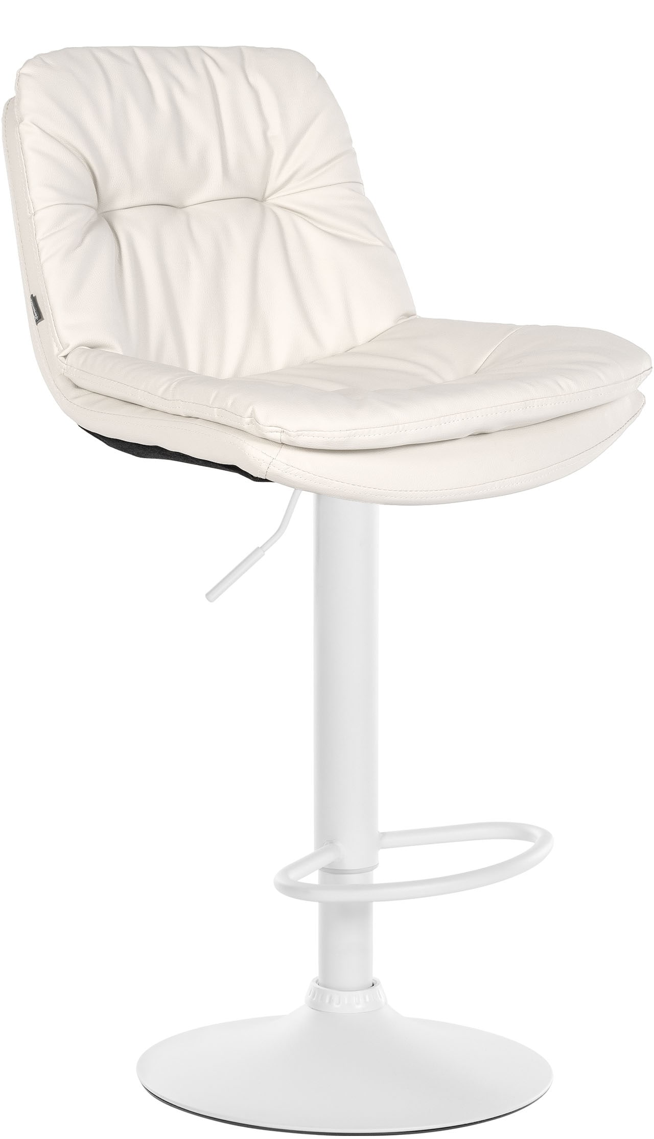 CLP Barhocker Laurel mit Kunstlederbezug I Barstuhl h&ouml;henverstellbar und drehbar I gepolsterter Tresenhocker mit Fu&szlig;st&uuml;tze und R&uuml;ckenlehne - Bild 1
