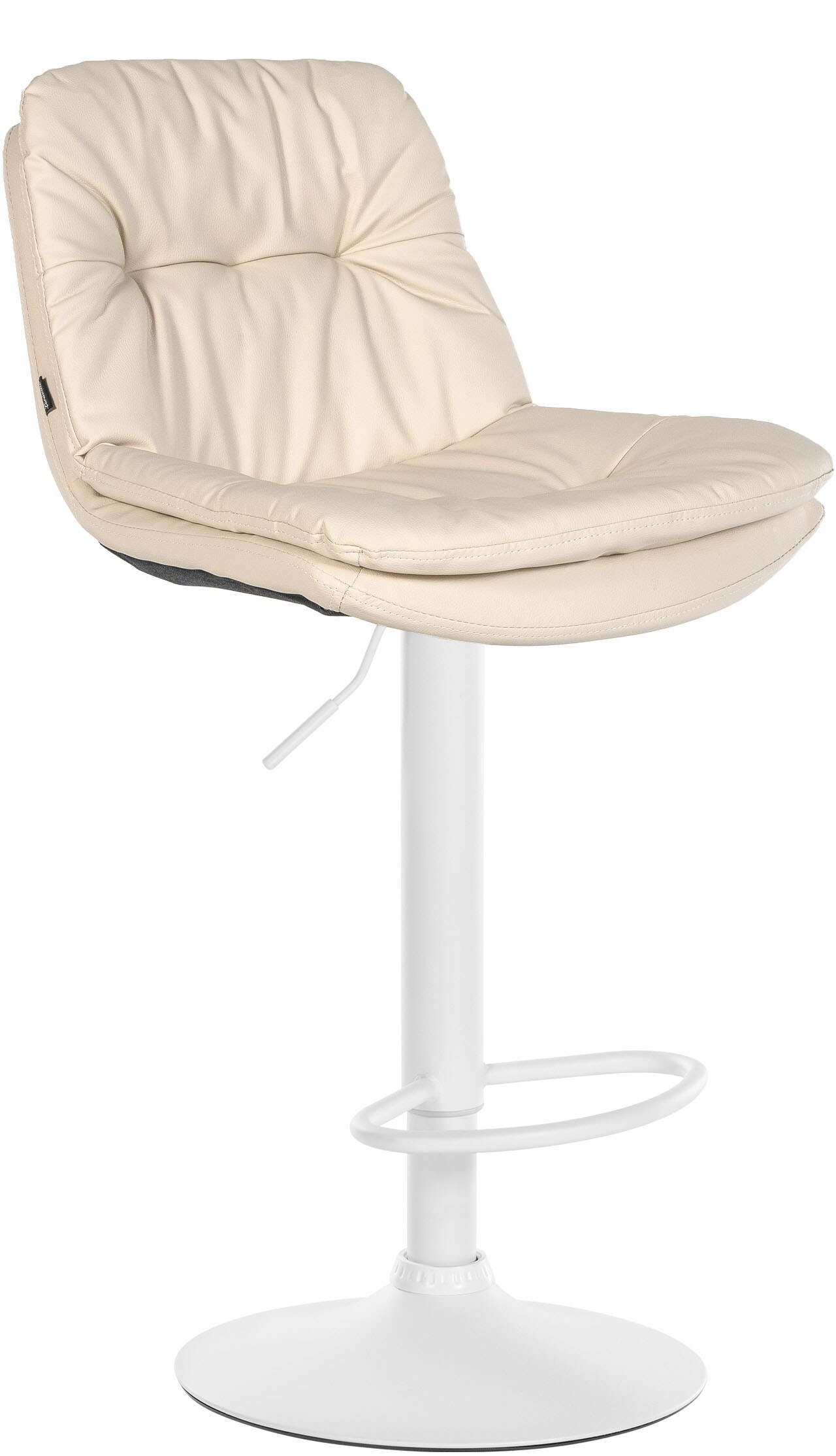 CLP Barhocker Laurel mit Kunstlederbezug I Barstuhl h&ouml;henverstellbar und drehbar I gepolsterter Tresenhocker mit Fu&szlig;st&uuml;tze und R&uuml;ckenlehne - Bild 1