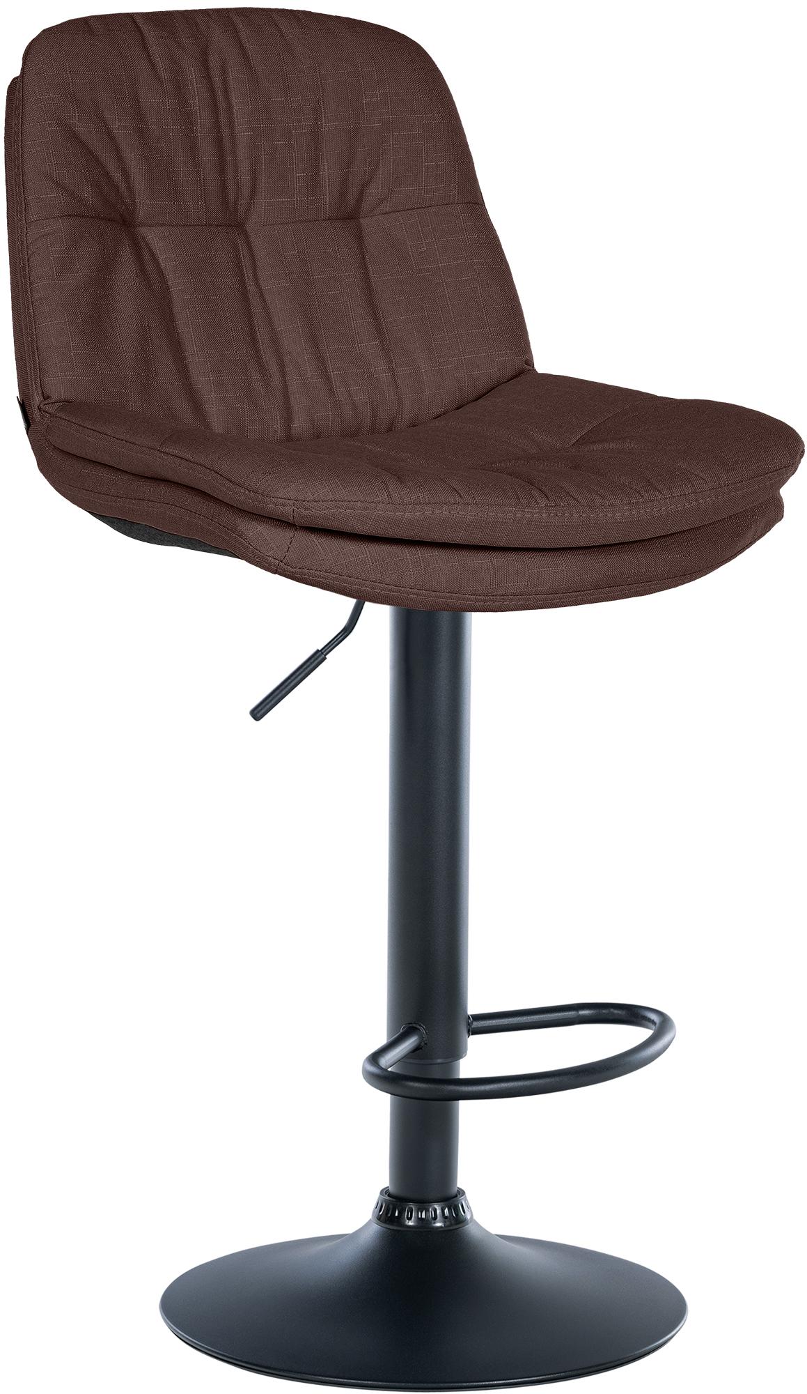 CLP Barhocker Laurel mit Stoffbezug I Barstuhl h&ouml;henverstellbar und drehbar I gepolsterter Tresenhocker mit Fu&szlig;st&uuml;tze und R&uuml;ckenlehne - Bild 1