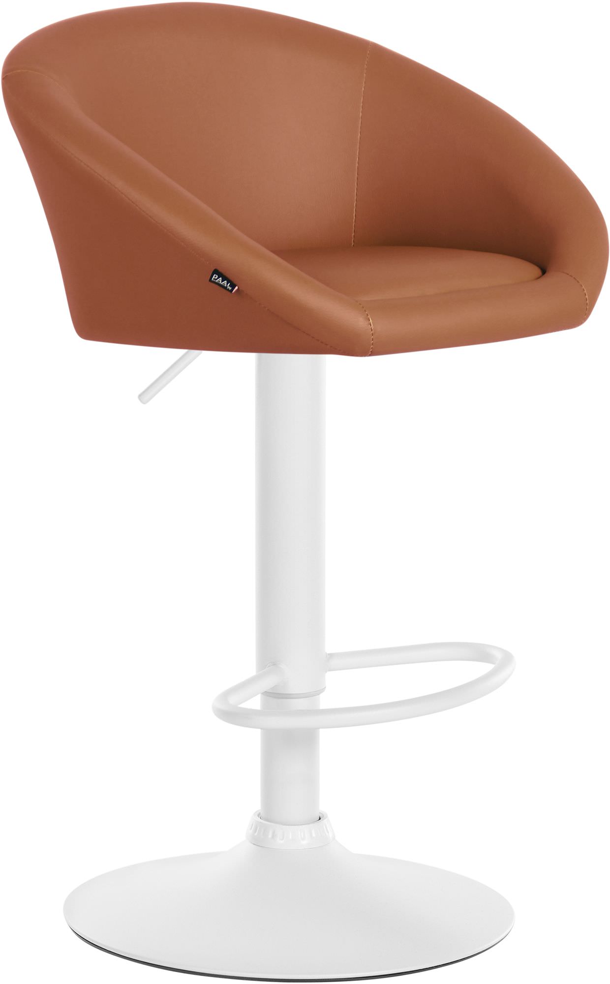 CLP Barhocker Davie Mit Kunstlederbezug I H&ouml;henverstellbarer Und Drehbarer Barstuhl Mit R&uuml;ckenlehne - Bild 1