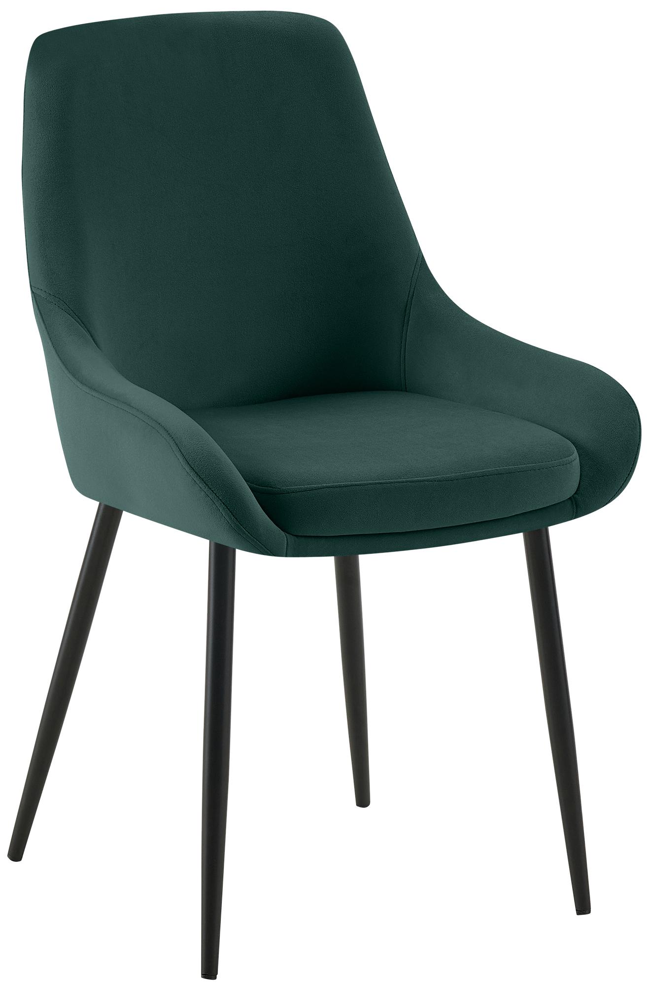 CLP Esszimmerstuhl grau Elmira, gepolstert mit Armlehne, stabiler Metallrahmen, pflegeleichter Samtbezug, K&uuml;chenstuhl modern - Bild 1