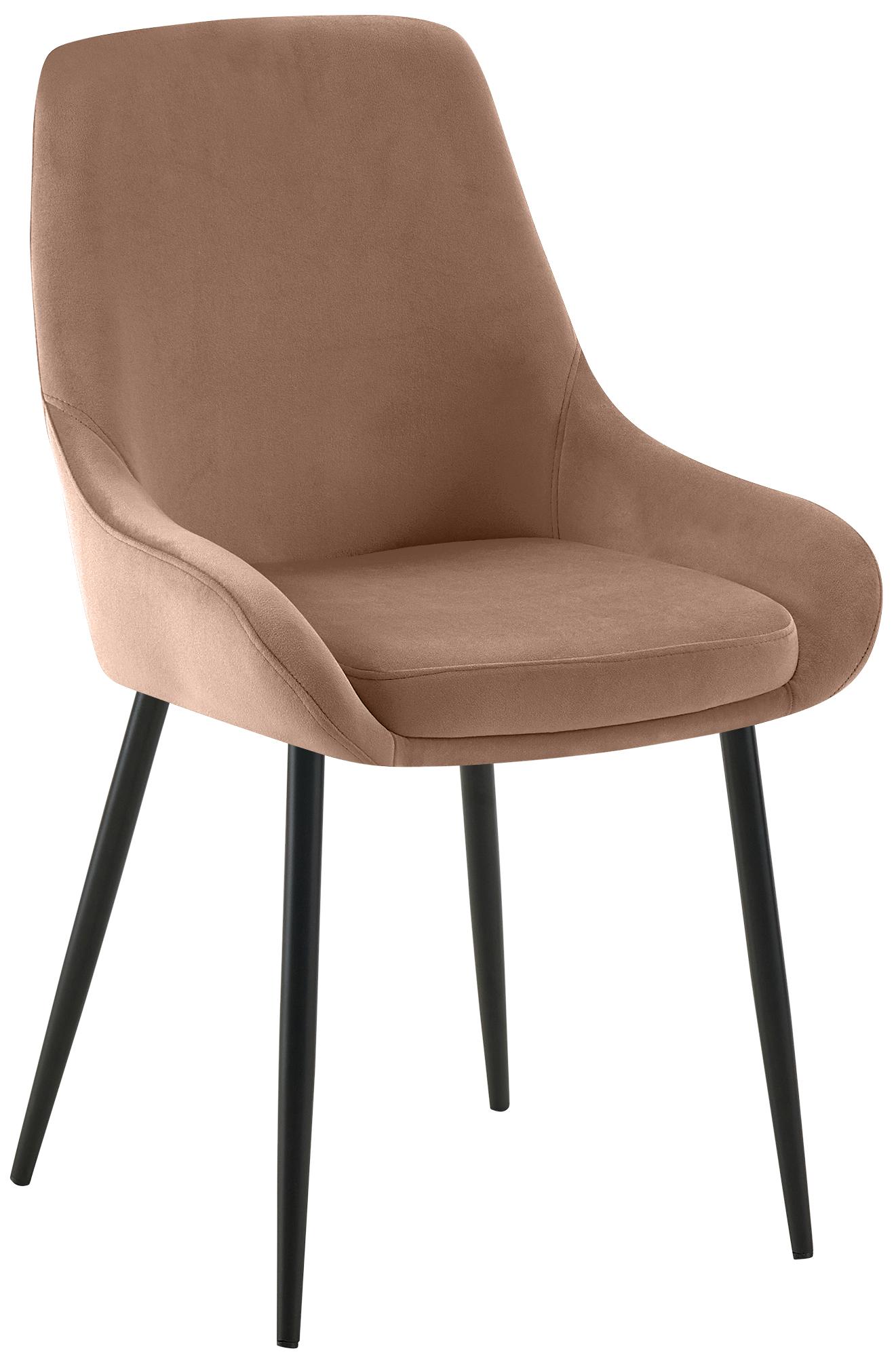 CLP Esszimmerstuhl grau Elmira, gepolstert mit Armlehne, stabiler Metallrahmen, pflegeleichter Samtbezug, K&uuml;chenstuhl modern - Bild 1