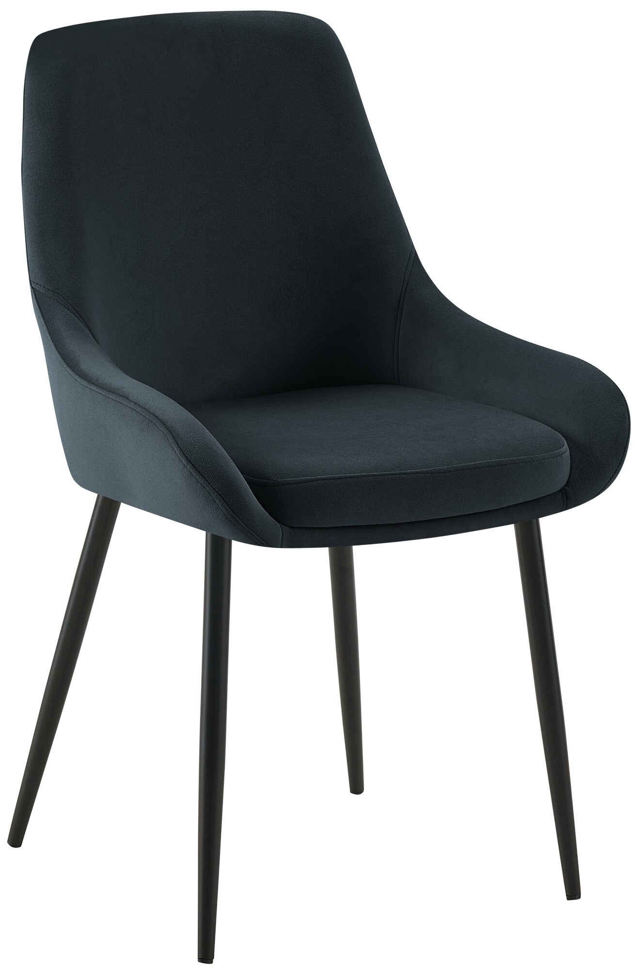 CLP Esszimmerstuhl grau Elmira, gepolstert mit Armlehne, stabiler Metallrahmen, pflegeleichter Samtbezug, K&uuml;chenstuhl modern - Bild 1