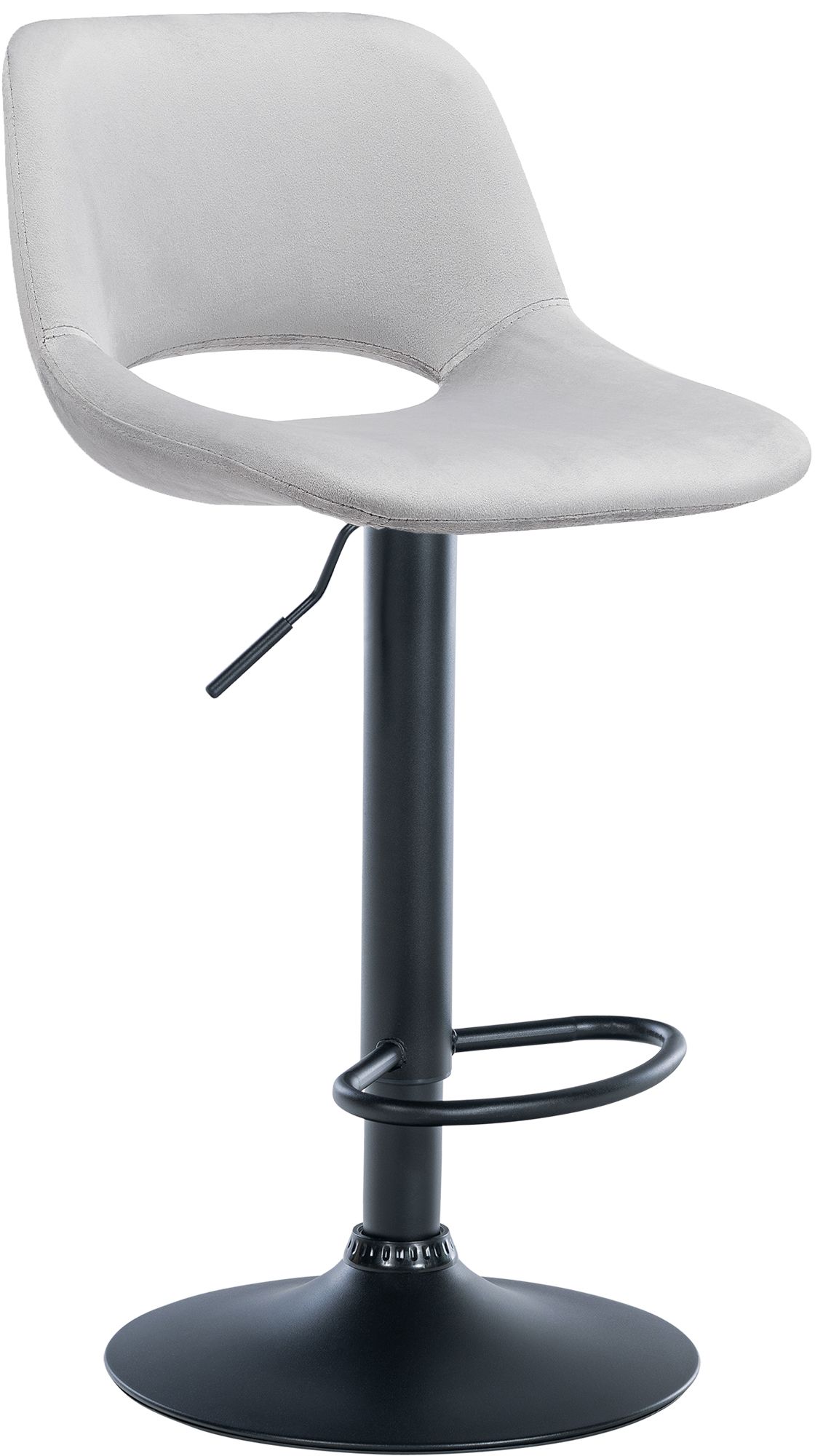 CLP Barhocker Camden I Samt-Bezug I Drehbar - Bild 1