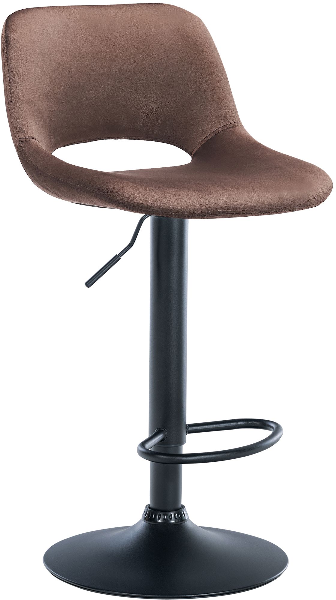 CLP Barhocker Camden I Samt-Bezug I Drehbar - Bild 1