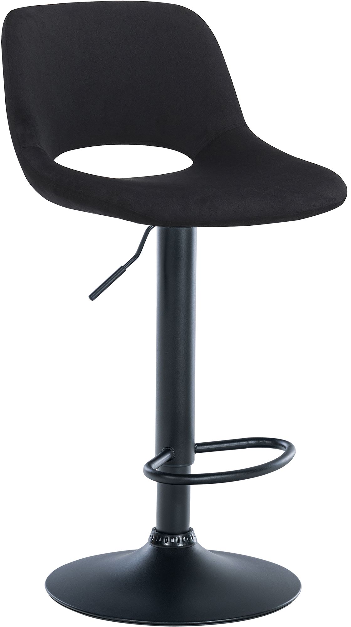 CLP Barhocker Camden I Samt-Bezug I Drehbar - Bild 1