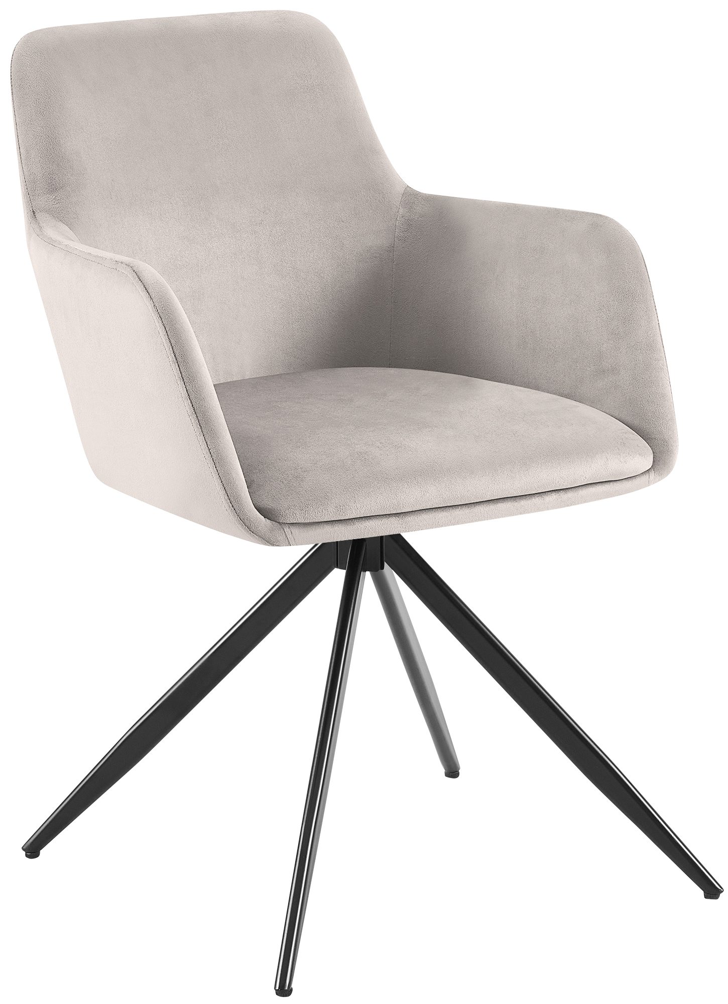 CLP Esszimmerstuhl Olema I Schwenkbarer Polsterstuhl Mit Samtbezug I K&uuml;chenstuhl - Bild 1