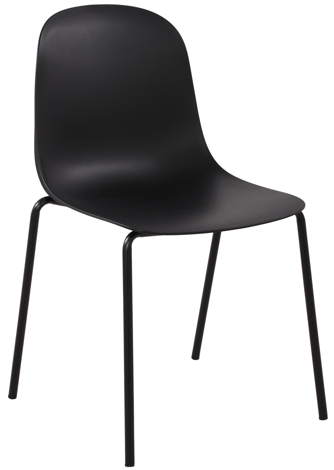 CLP Stapelstuhl Hardin, mit ergonomischer Kunststoffschale und stabilem Metallgestell, geeignet für Esszimmer, Konferenzraum und Küche