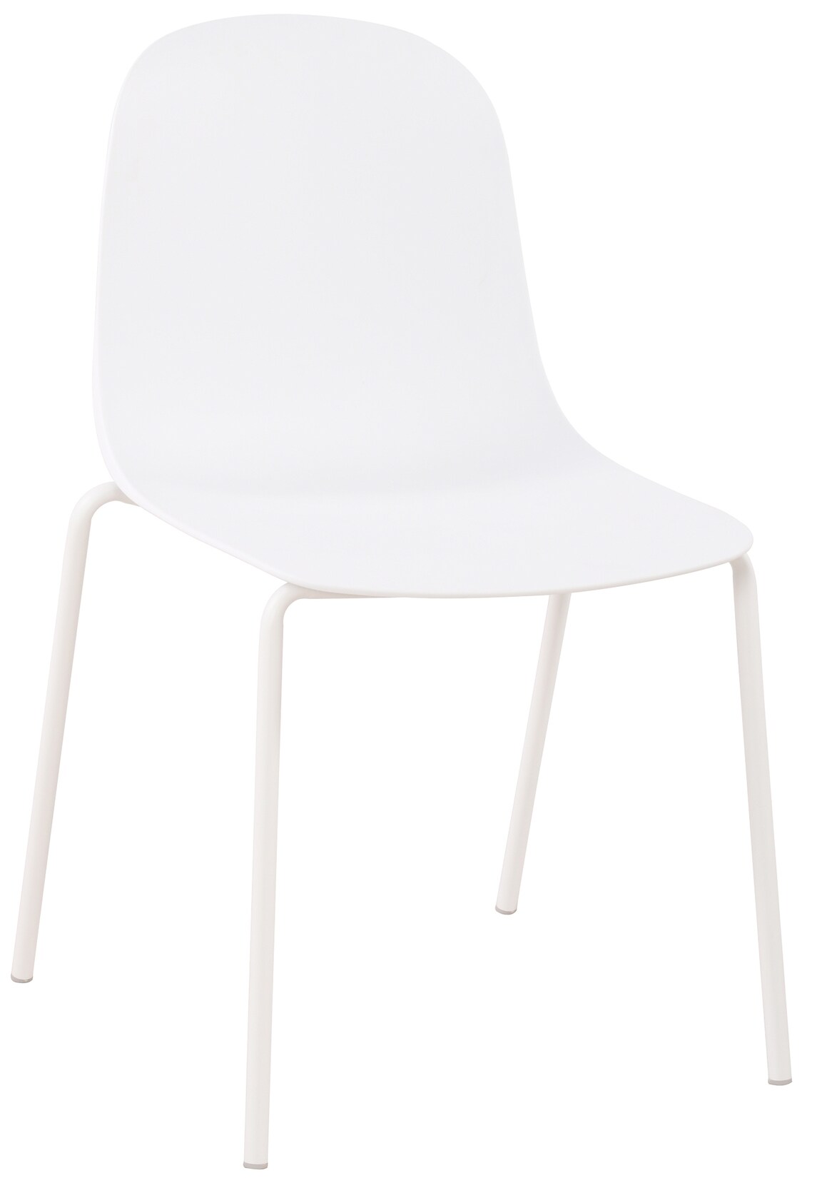 CLP Stapelstuhl Hardin, mit ergonomischer Kunststoffschale und stabilem Metallgestell, geeignet für Esszimmer, Konferenzraum und Küche