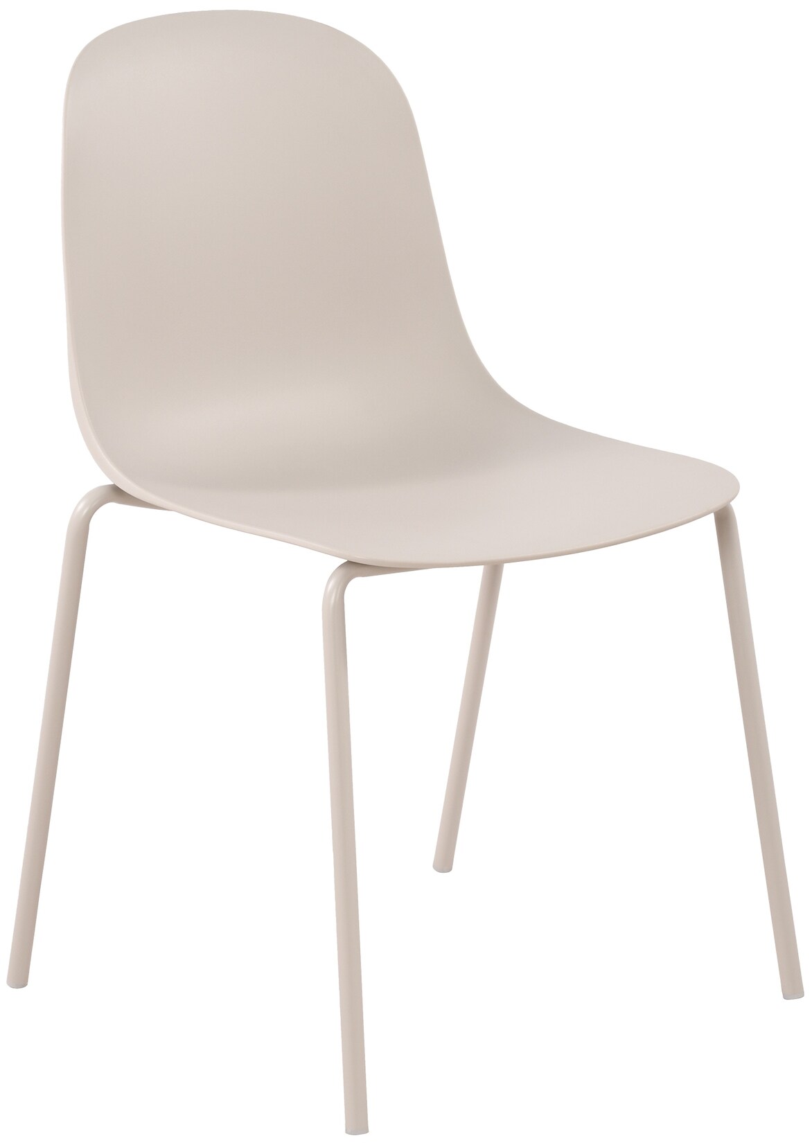 CLP Stapelstuhl Hardin, mit ergonomischer Kunststoffschale und stabilem Metallgestell, geeignet für Esszimmer, Konferenzraum und Küche