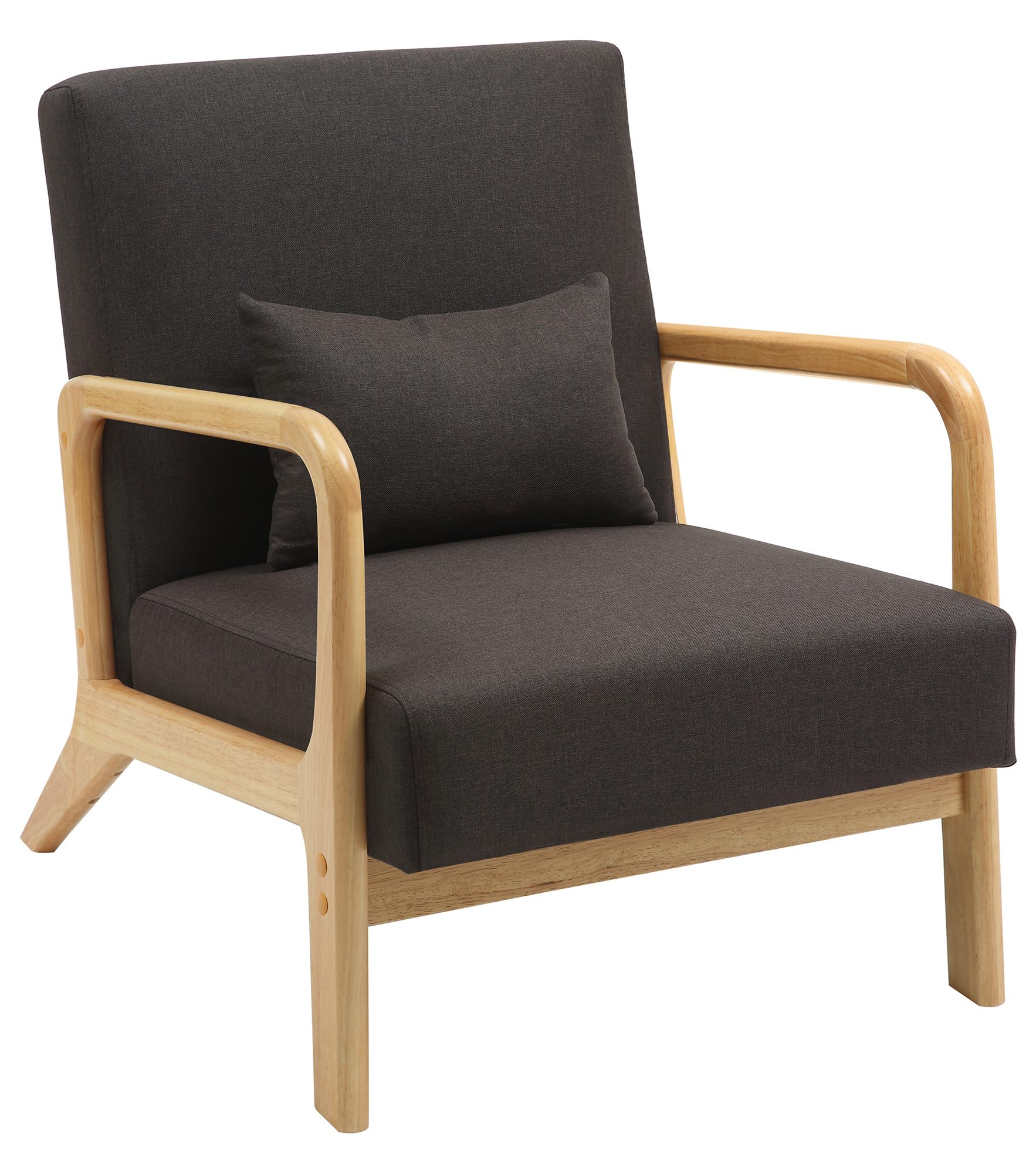 CLP Relaxsessel Hibbing I Komfortabler Polstersessel mit Stoffbezug I Gestell aus Kautschukholz I Sessel f&uuml;r Wohnzimmer und Schlafzimmer - Bild 1