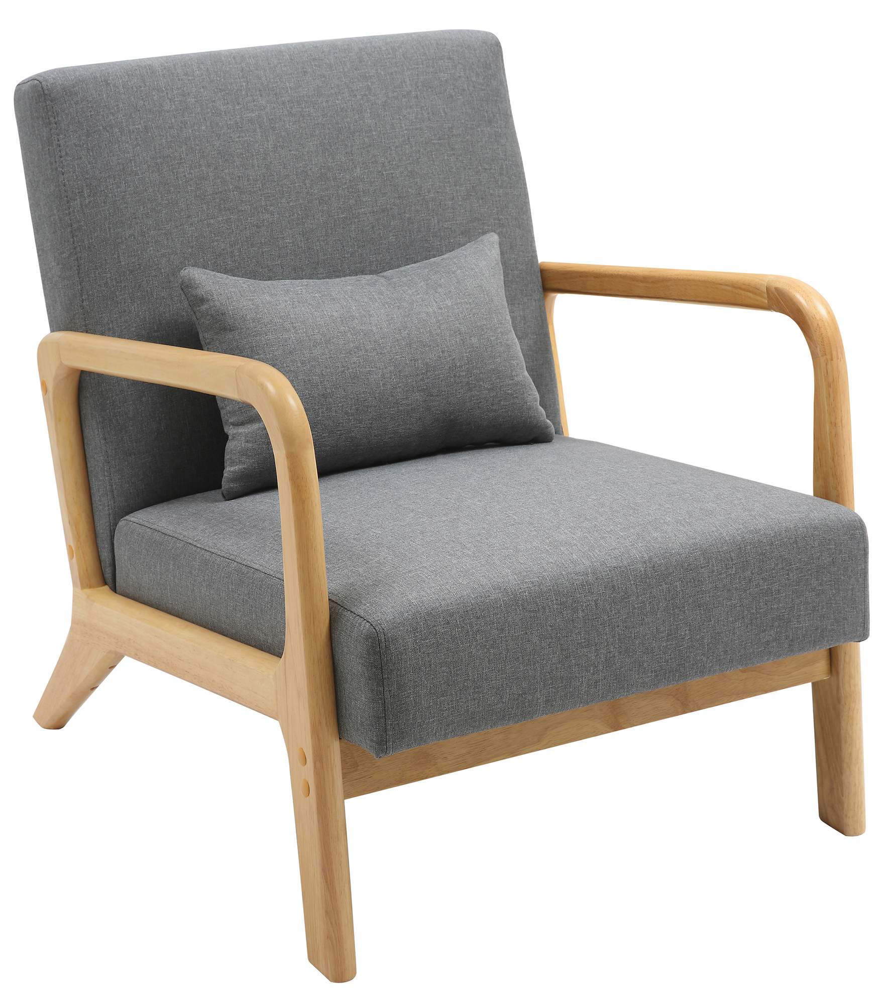 CLP Relaxsessel Hibbing I Komfortabler Polstersessel mit Stoffbezug I Gestell aus Kautschukholz I Sessel f&uuml;r Wohnzimmer und Schlafzimmer - Bild 1