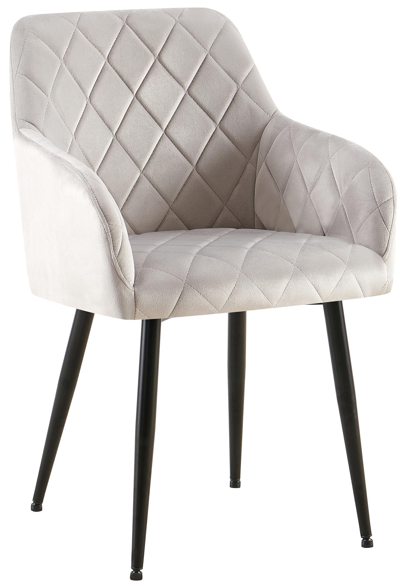 CLP Esszimmerstuhl Monett I Polsterstuhl mit Samtbezug I K&uuml;chenstuhl mit stabilem Metallgestell I bis 150 kg belastbar - Bild 1