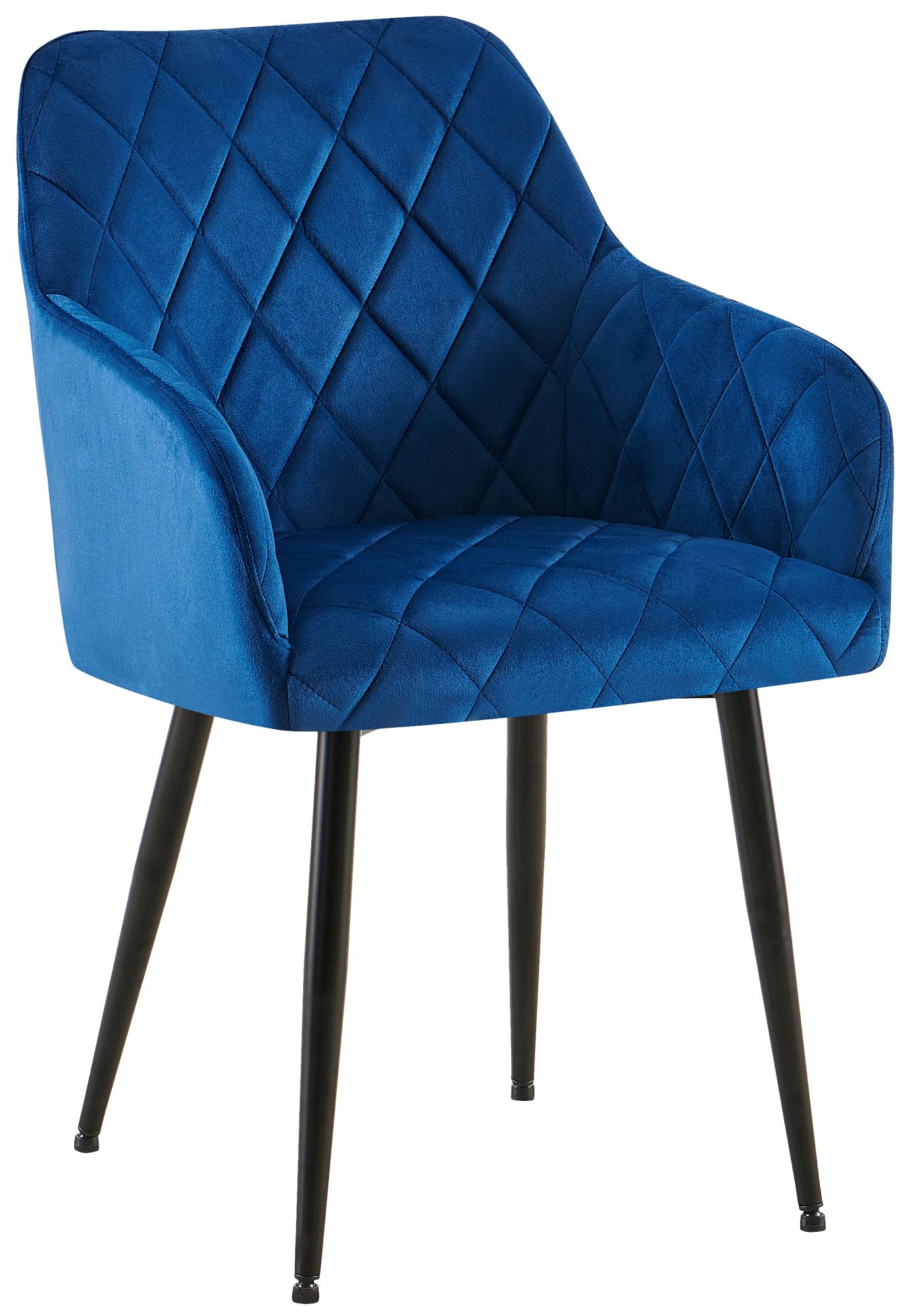 CLP Esszimmerstuhl Monett I Polsterstuhl mit Samtbezug I K&uuml;chenstuhl mit stabilem Metallgestell I bis 150 kg belastbar - Bild 1