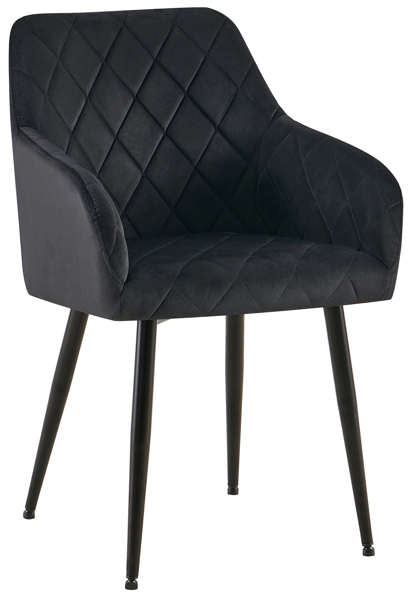 CLP Esszimmerstuhl Monett I Polsterstuhl mit Samtbezug I K&uuml;chenstuhl mit stabilem Metallgestell I bis 150 kg belastbar - Bild 1