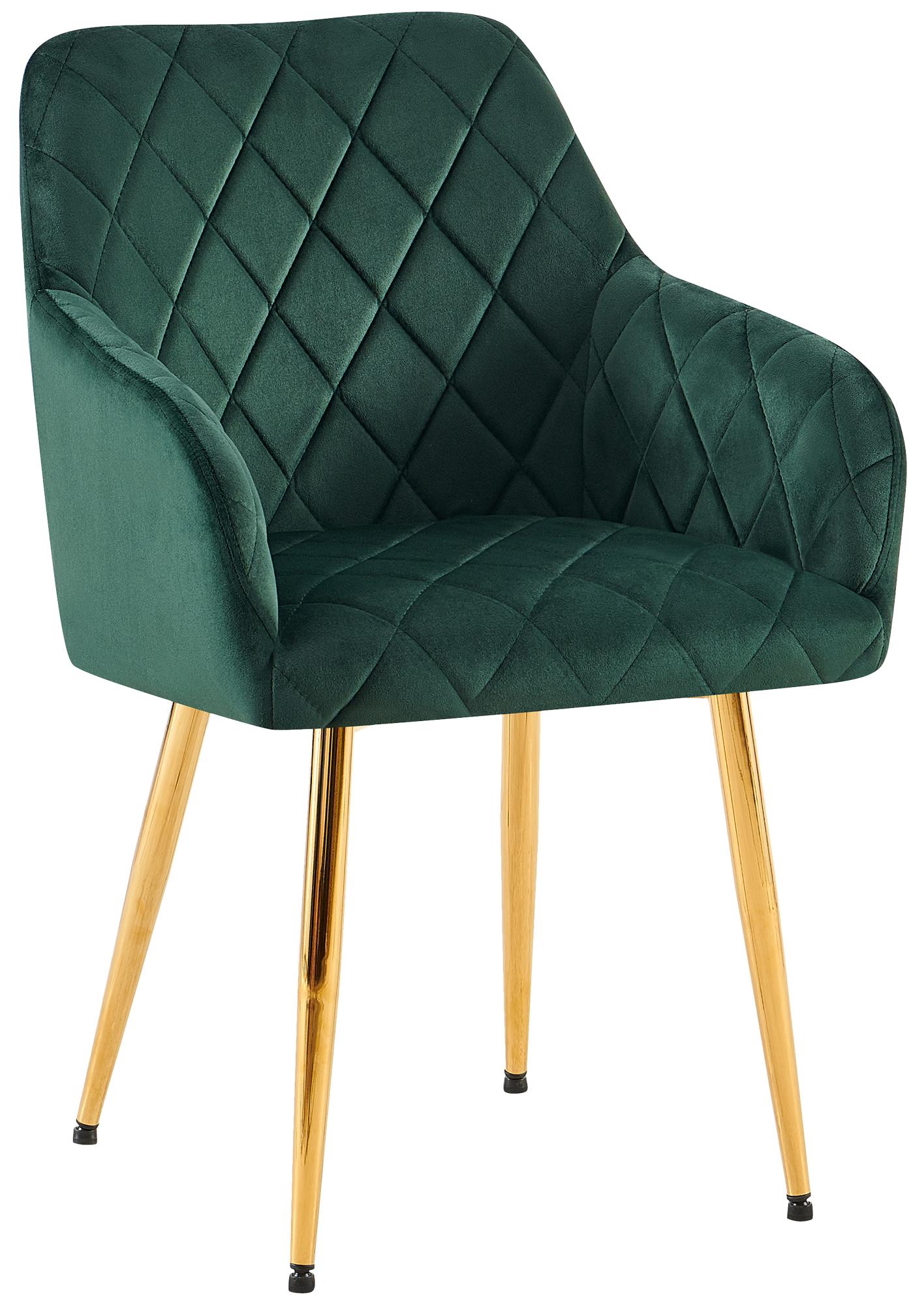 CLP Esszimmerstuhl Monett I Polsterstuhl mit Samtbezug I K&uuml;chenstuhl mit stabilem Metallgestell I bis 150 kg belastbar - Bild 1