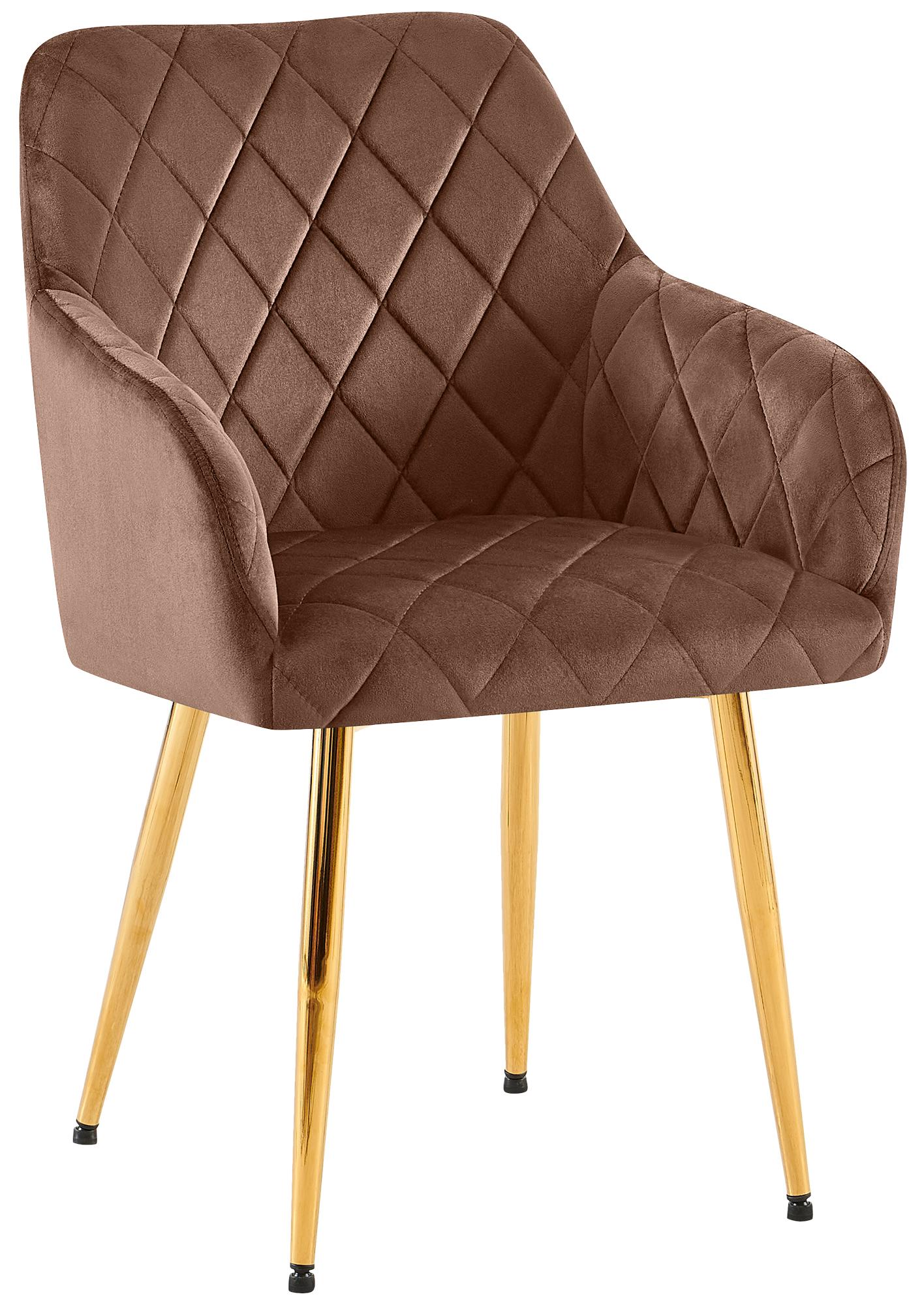 CLP Esszimmerstuhl Monett I Polsterstuhl mit Samtbezug I K&uuml;chenstuhl mit stabilem Metallgestell I bis 150 kg belastbar - Bild 1