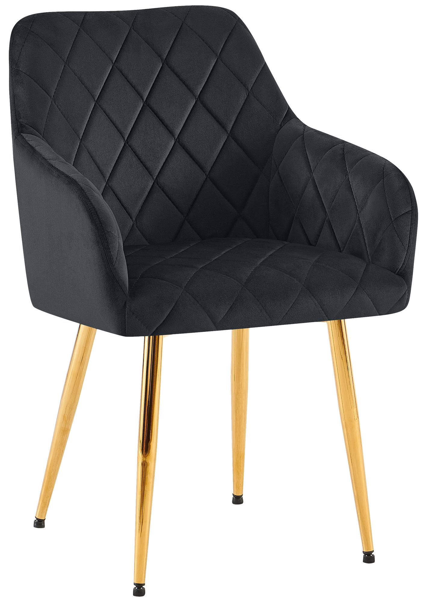 CLP Esszimmerstuhl Monett I Polsterstuhl mit Samtbezug I K&uuml;chenstuhl mit stabilem Metallgestell I bis 150 kg belastbar - Bild 1