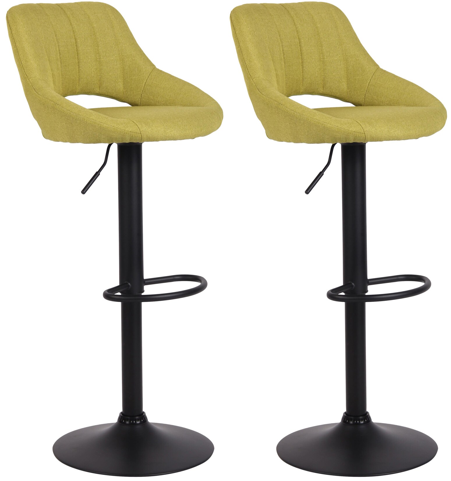 CLP 2er Set Barhocker Milet Mit Stoffbezug I Drehbarer Barstuhl Mit Lehne Und Fußstütze | 04255716325336