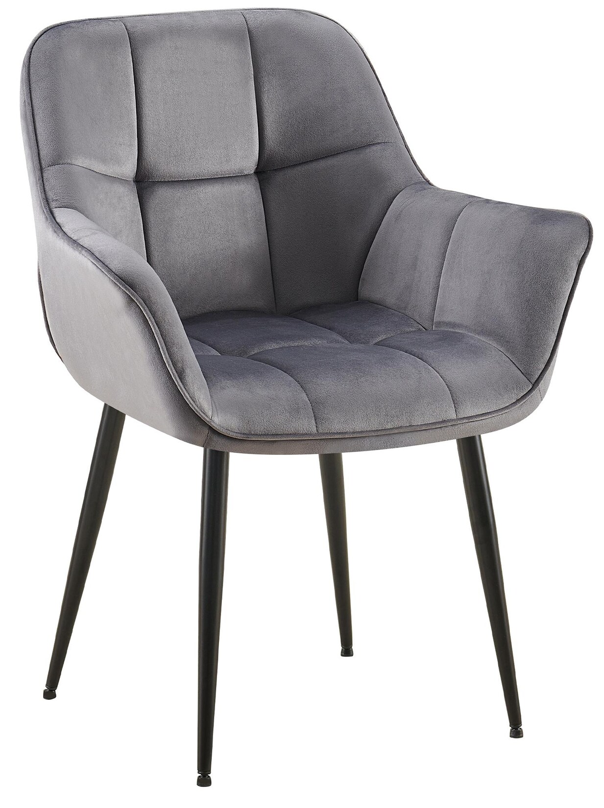 CLP Esszimmerstuhl Roseville Samt I Moderner Stuhl mit Armlehne und gepolsterter Rückenlehne I Polsterstuhl bis 150 kg belastbar und ergonomisch | 04255716326654