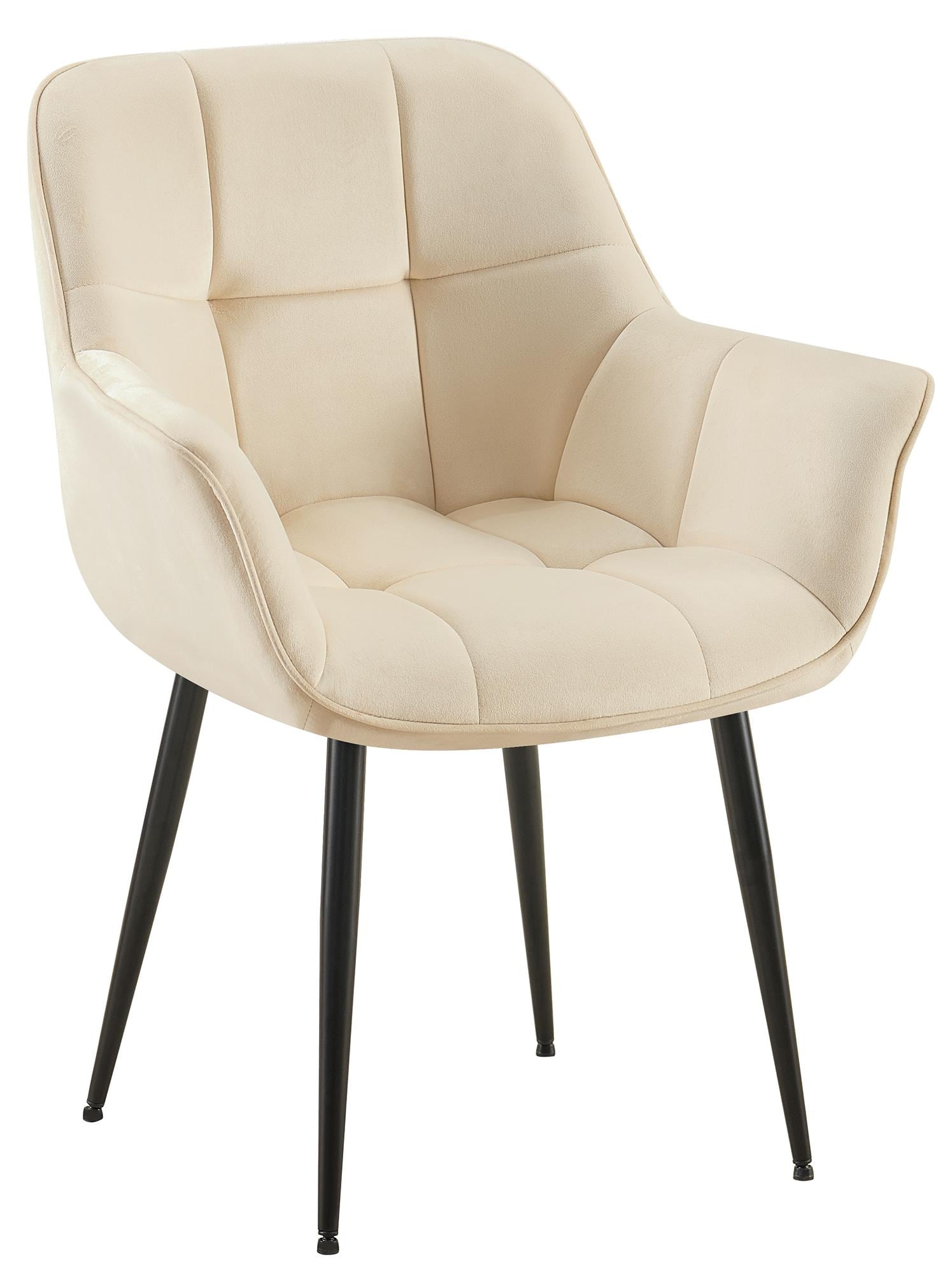 CLP Esszimmerstuhl Roseville Samt I Moderner Stuhl mit Armlehne und gepolsterter R&uuml;ckenlehne I Polsterstuhl bis 150 kg belastbar und ergonomisch - Bild 1