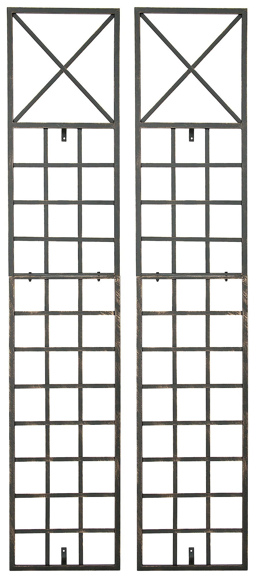 CLP 2er Set Rankgitter Trigo Zur Wandbefestigung I Rankhilfe F&uuml;r Die Wand I Rankzaun Aus Lackiertem Metall - Bild 1