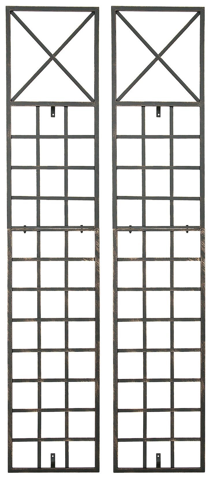 2er Set Rankgitter Trigo Zur Wandbefestigung I Rankhilfe Für Die Wand I Rankzaun Aus Lackiertem Metall