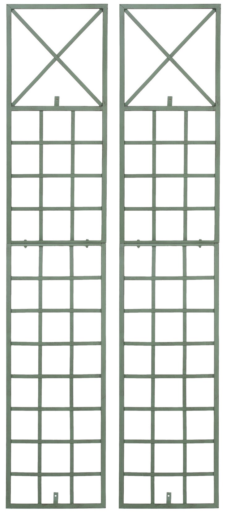 2er Set Rankgitter Trigo Zur Wandbefestigung I Rankhilfe Für Die Wand I Rankzaun Aus Lackiertem Metall