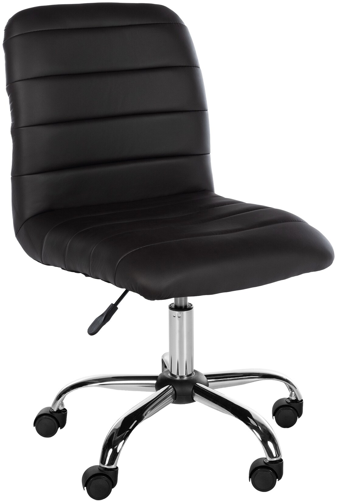 CLP Bürostuhl Redding Kunstlederbezug I Arbeitsstuhl mit Rückenlehne I Drehstuhl höhenverstellbar I Arbeitshocker bis 150 kg belastbar | 04255716327057