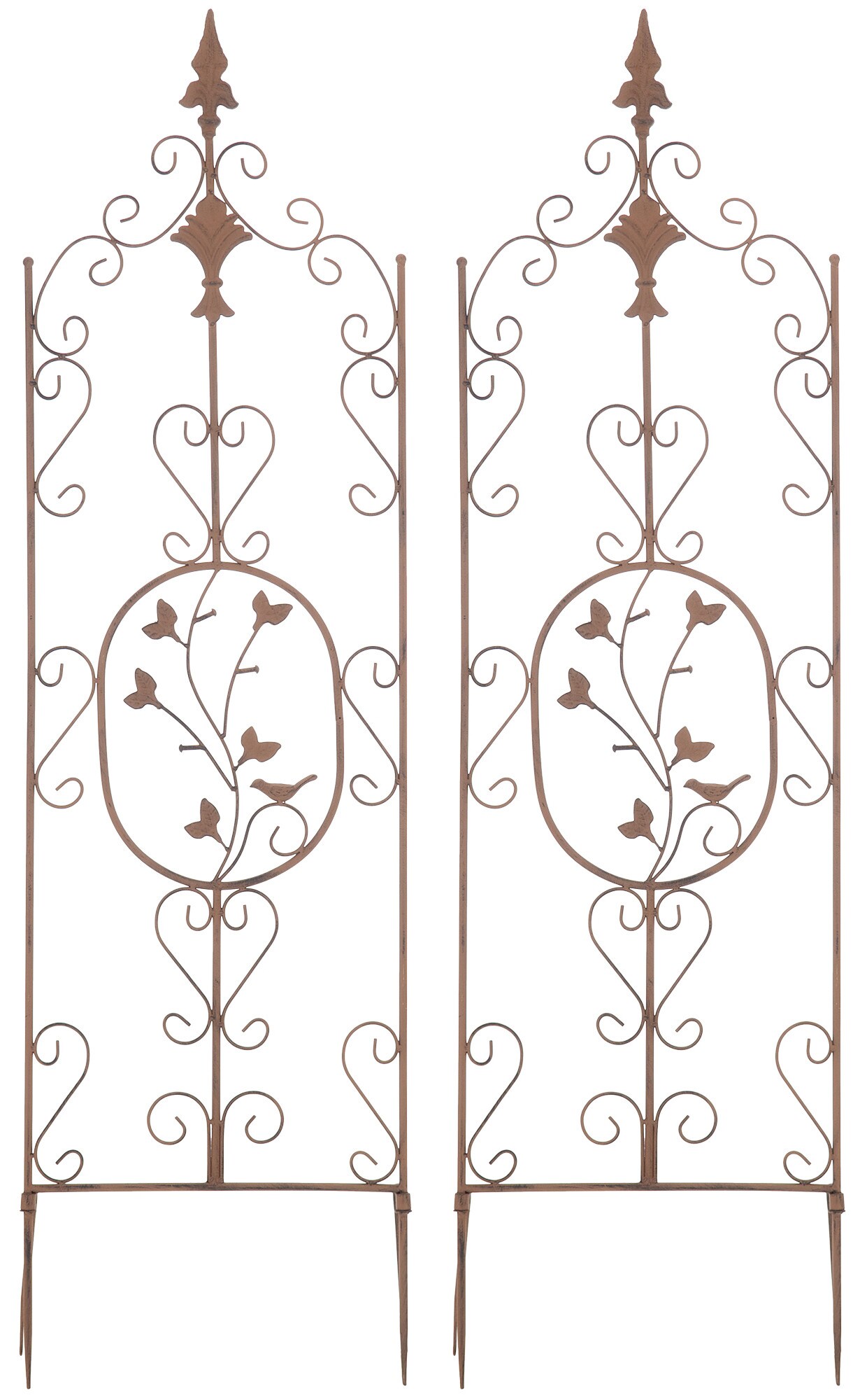 CLP 2er Set Pflanzen-Rankgitter Burgus Aus Eisen I Rankhilfe F&uuml;r Kletterpflanzen Im Landhausstil - Bild 1