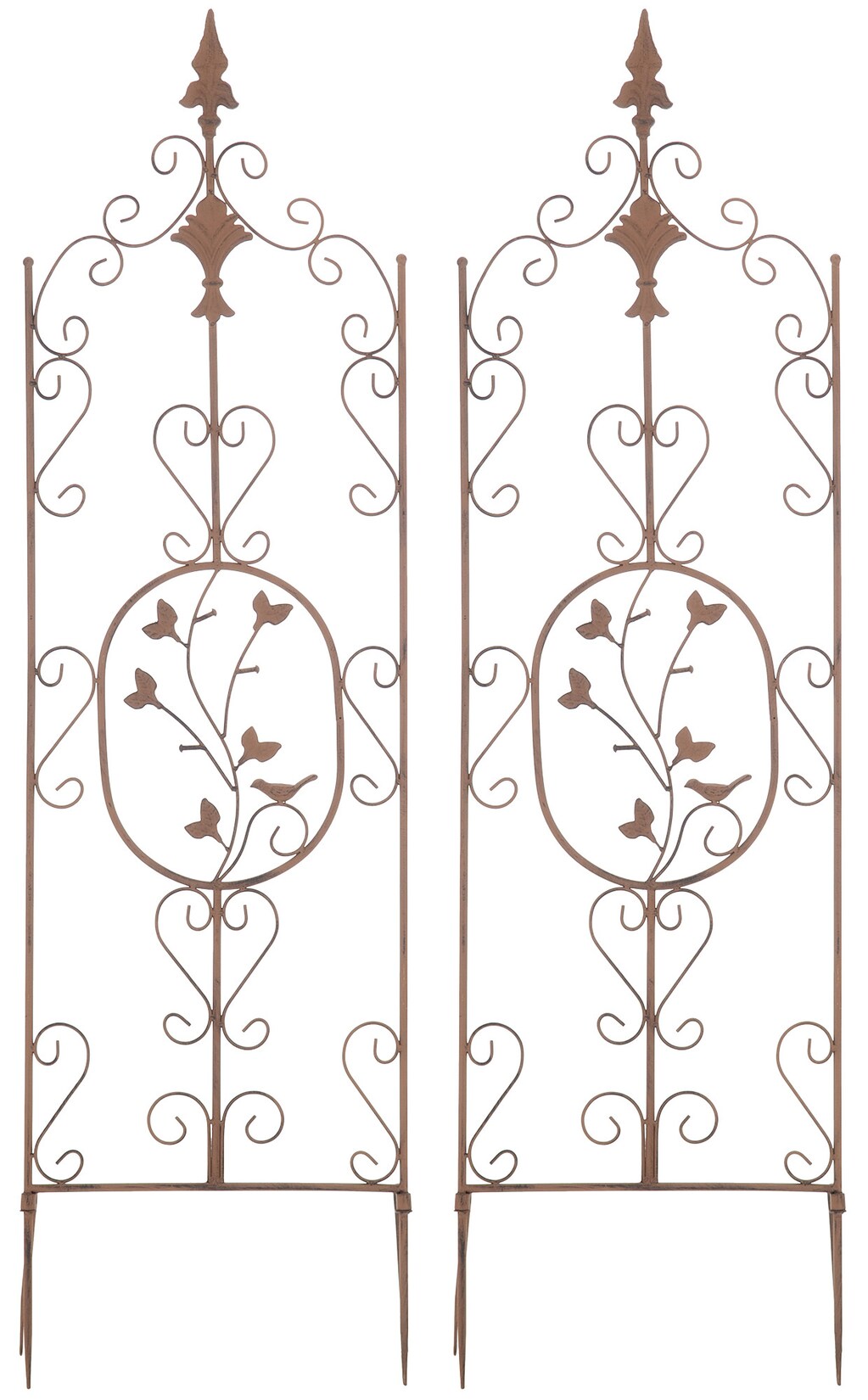 2er Set Pflanzen-Rankgitter Burgus Aus Eisen I Rankhilfe Für Kletterpflanzen Im Landhausstil