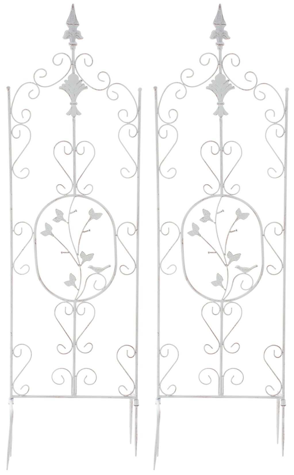 2er Set Pflanzen-Rankgitter Burgus Aus Eisen I Rankhilfe Für Kletterpflanzen Im Landhausstil
