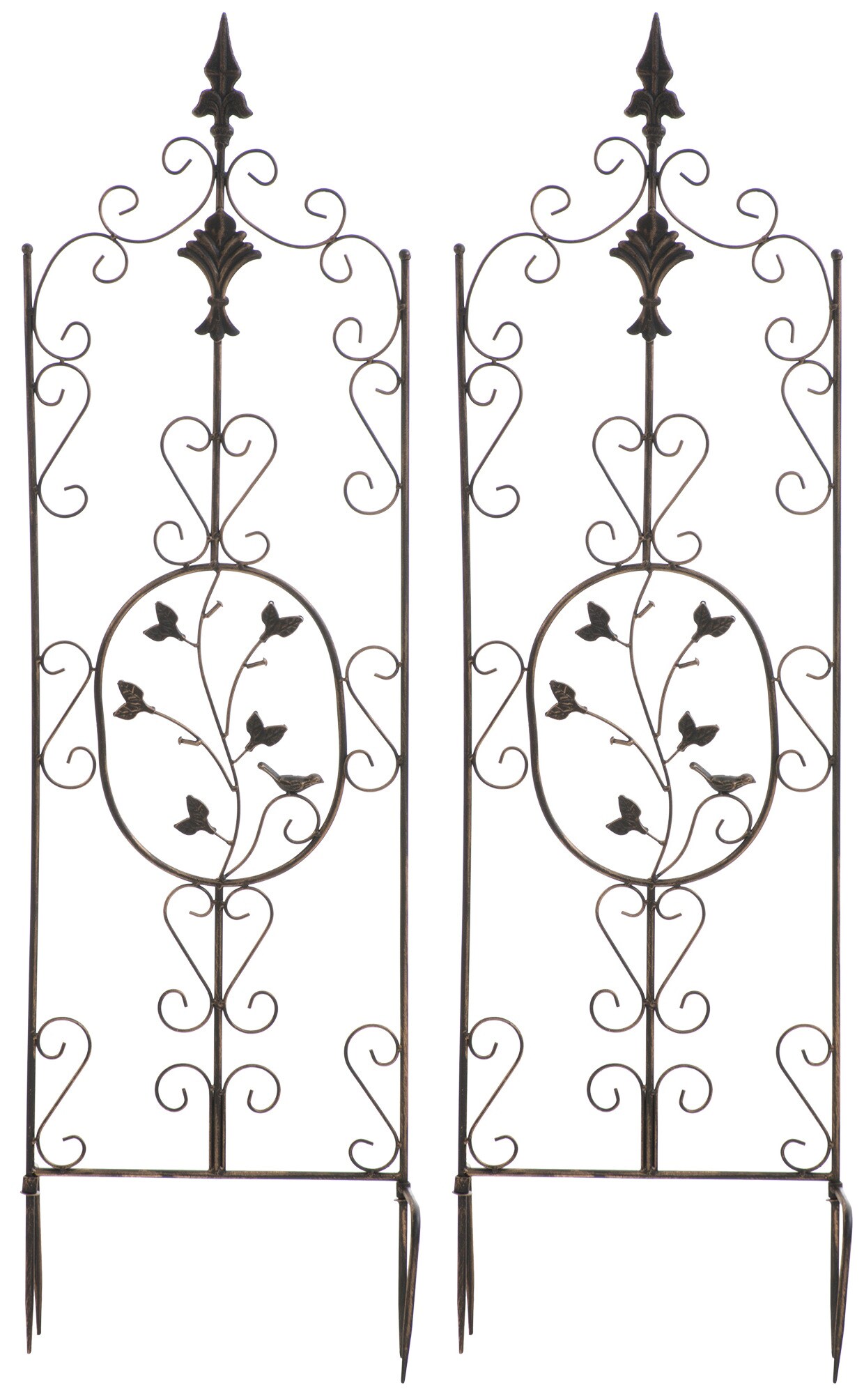 CLP 2er Set Pflanzen-Rankgitter Burgus Aus Eisen I Rankhilfe F&uuml;r Kletterpflanzen Im Landhausstil - Bild 1